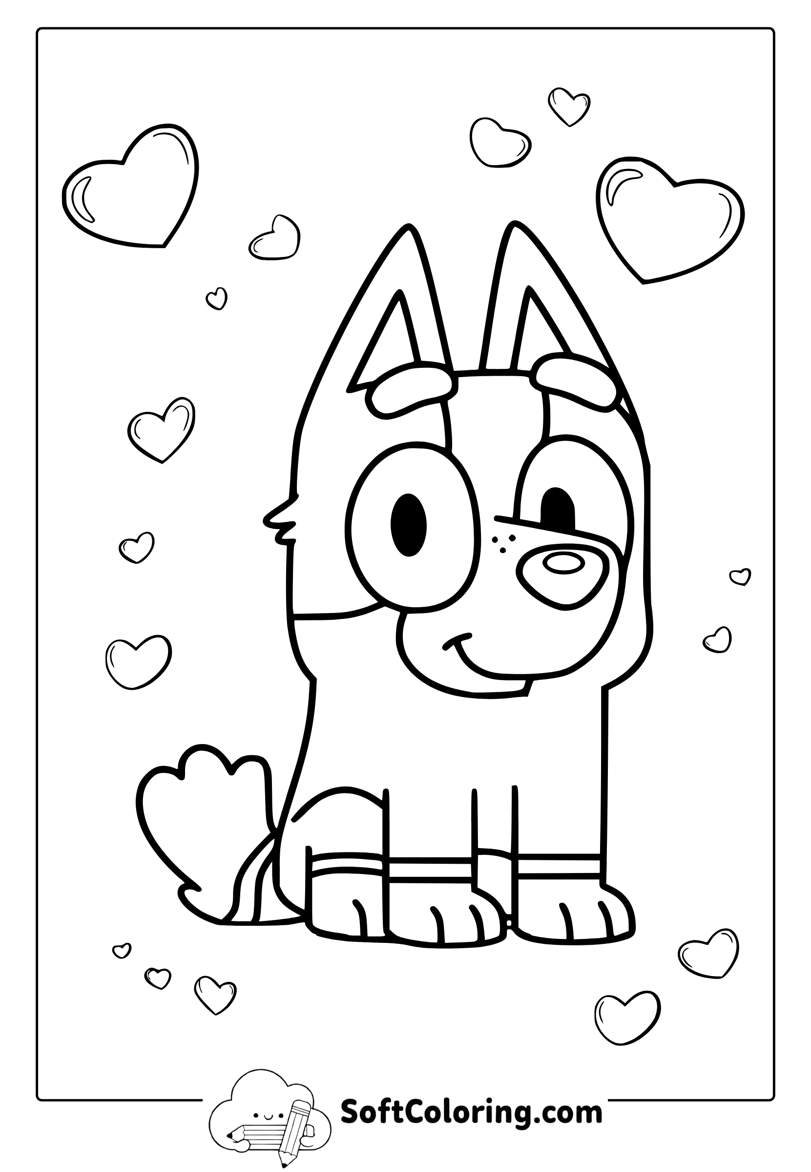 Socks From Bluey Coloring Page
