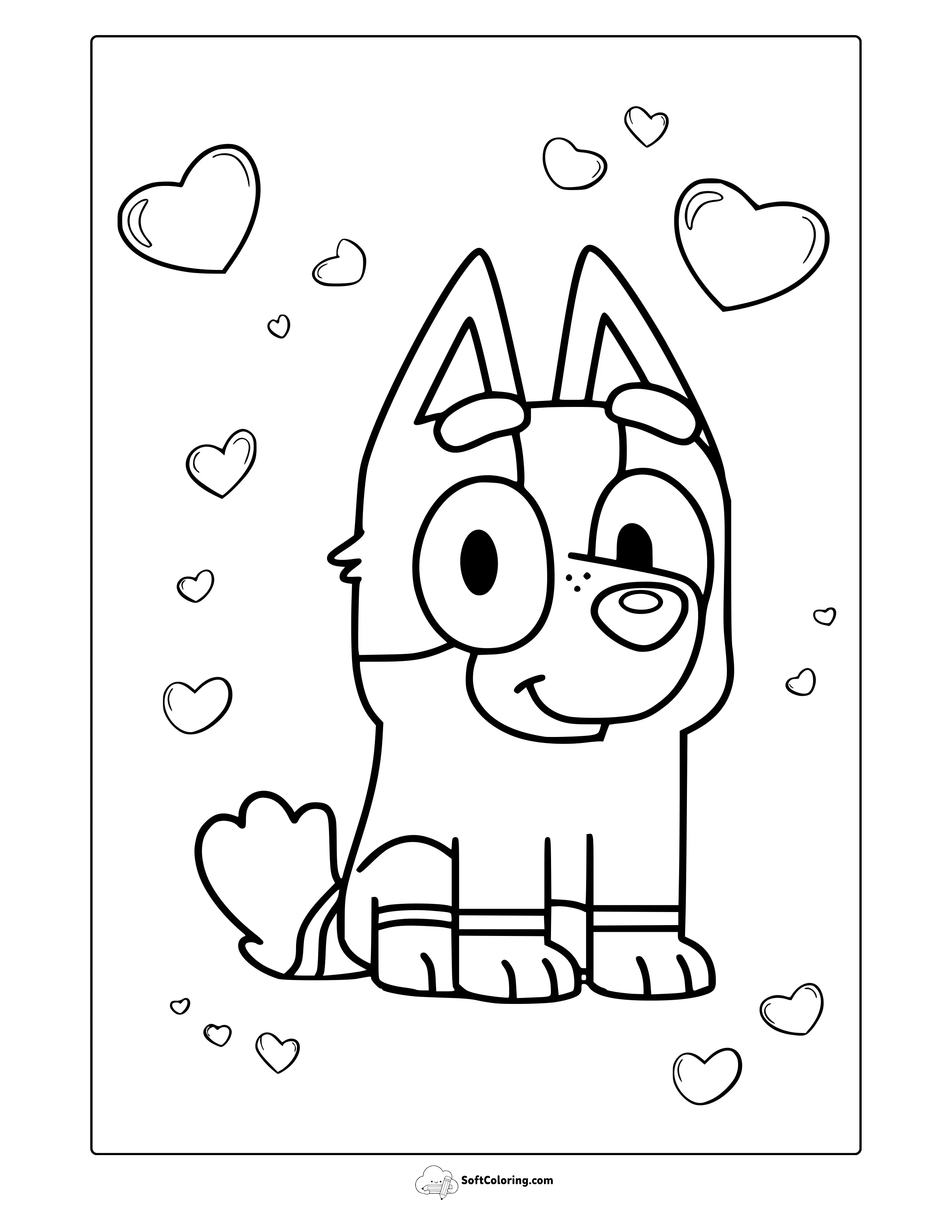 Socks From Bluey Coloring Page