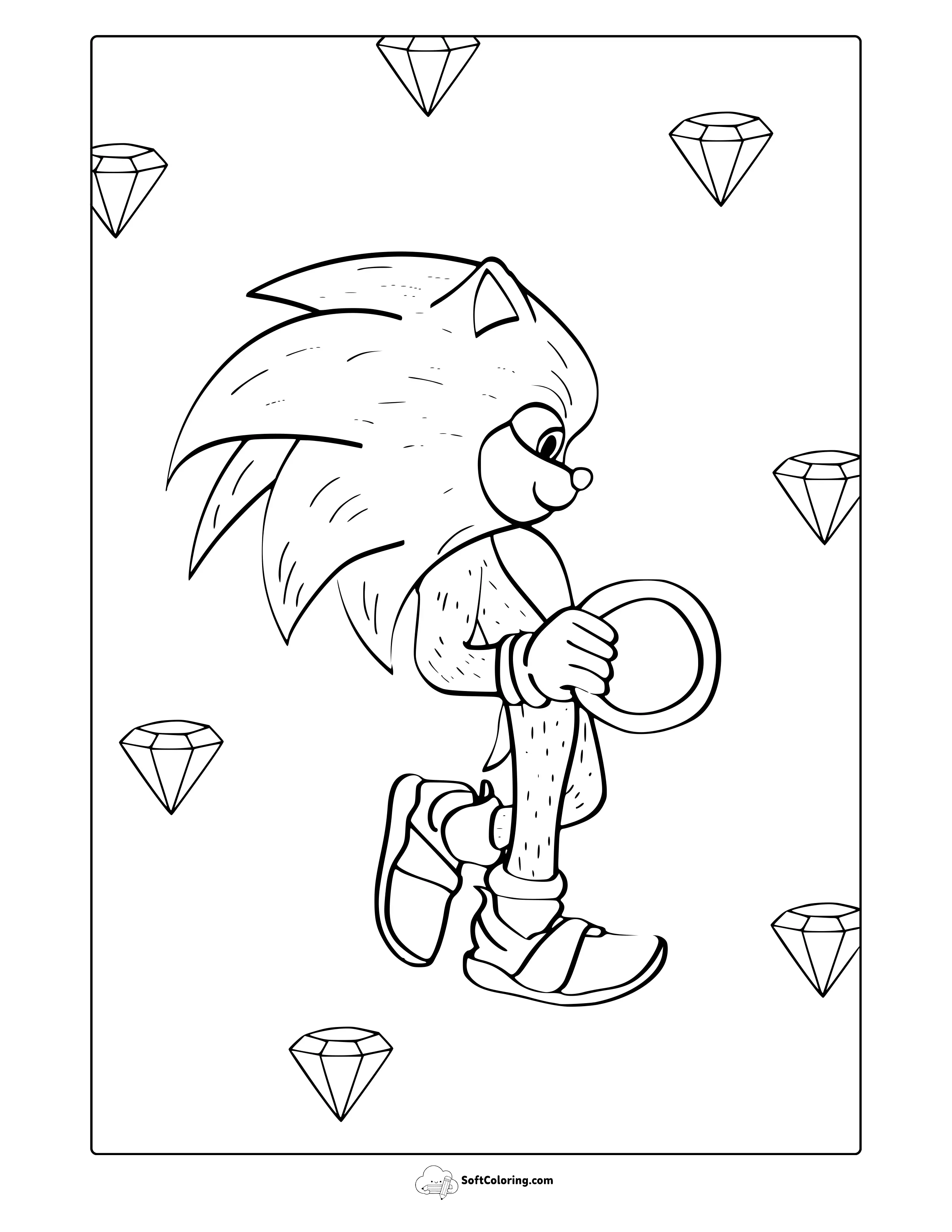 Sonic 2 Movie Coloring Page