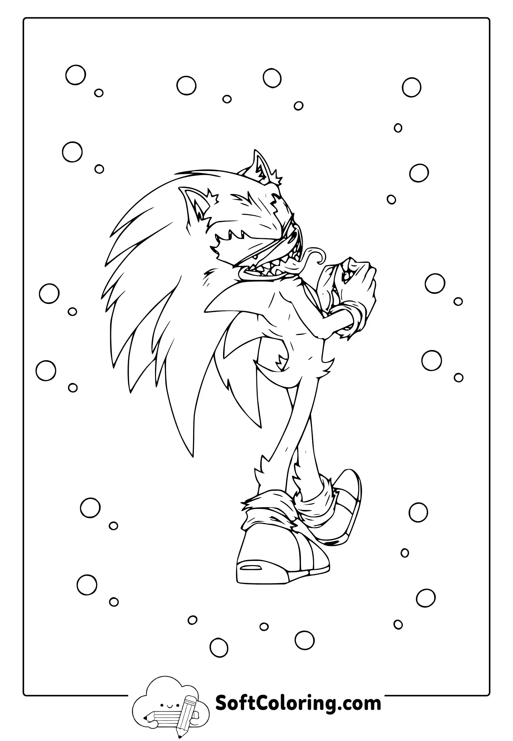Sonic Exe Coloring Page