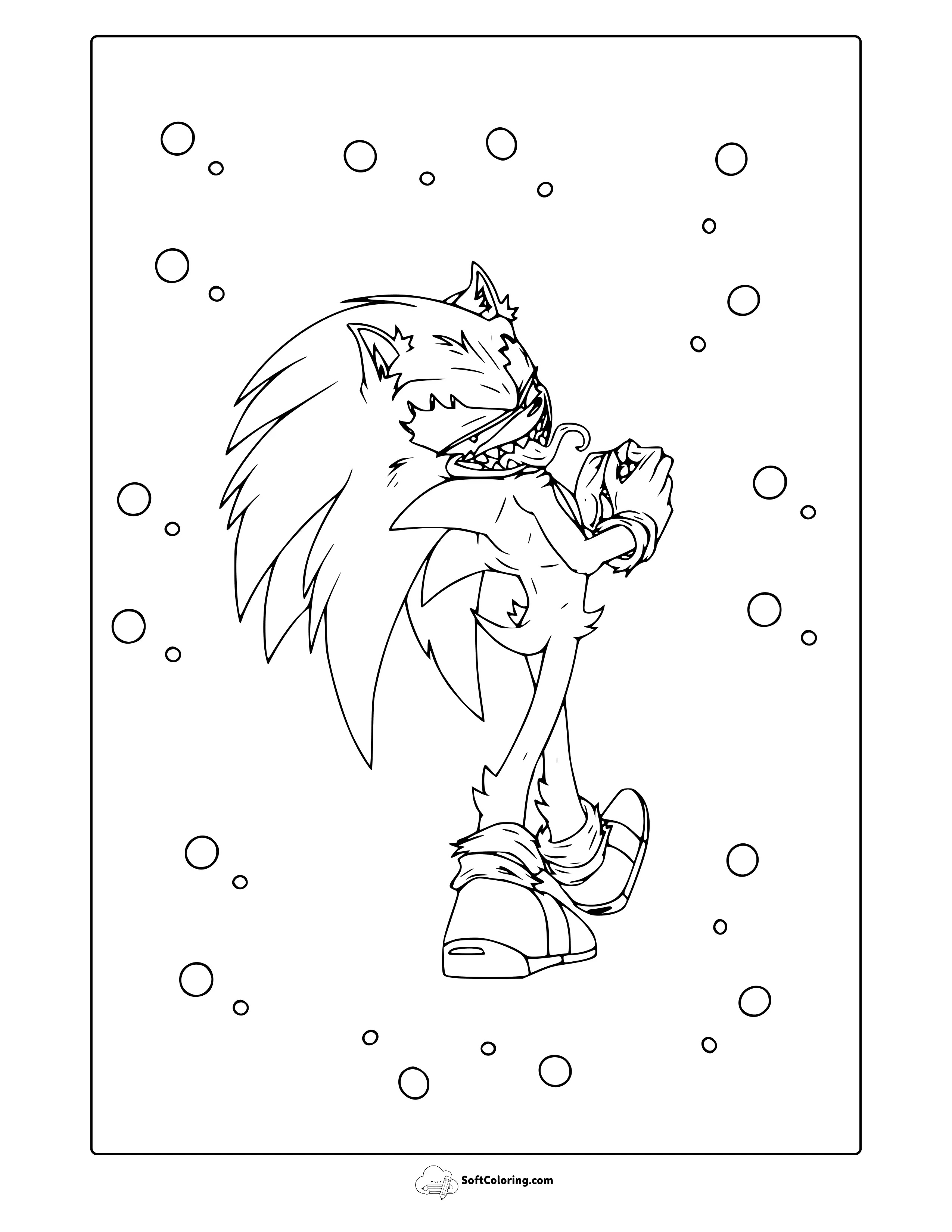 Sonic Exe Coloring Page