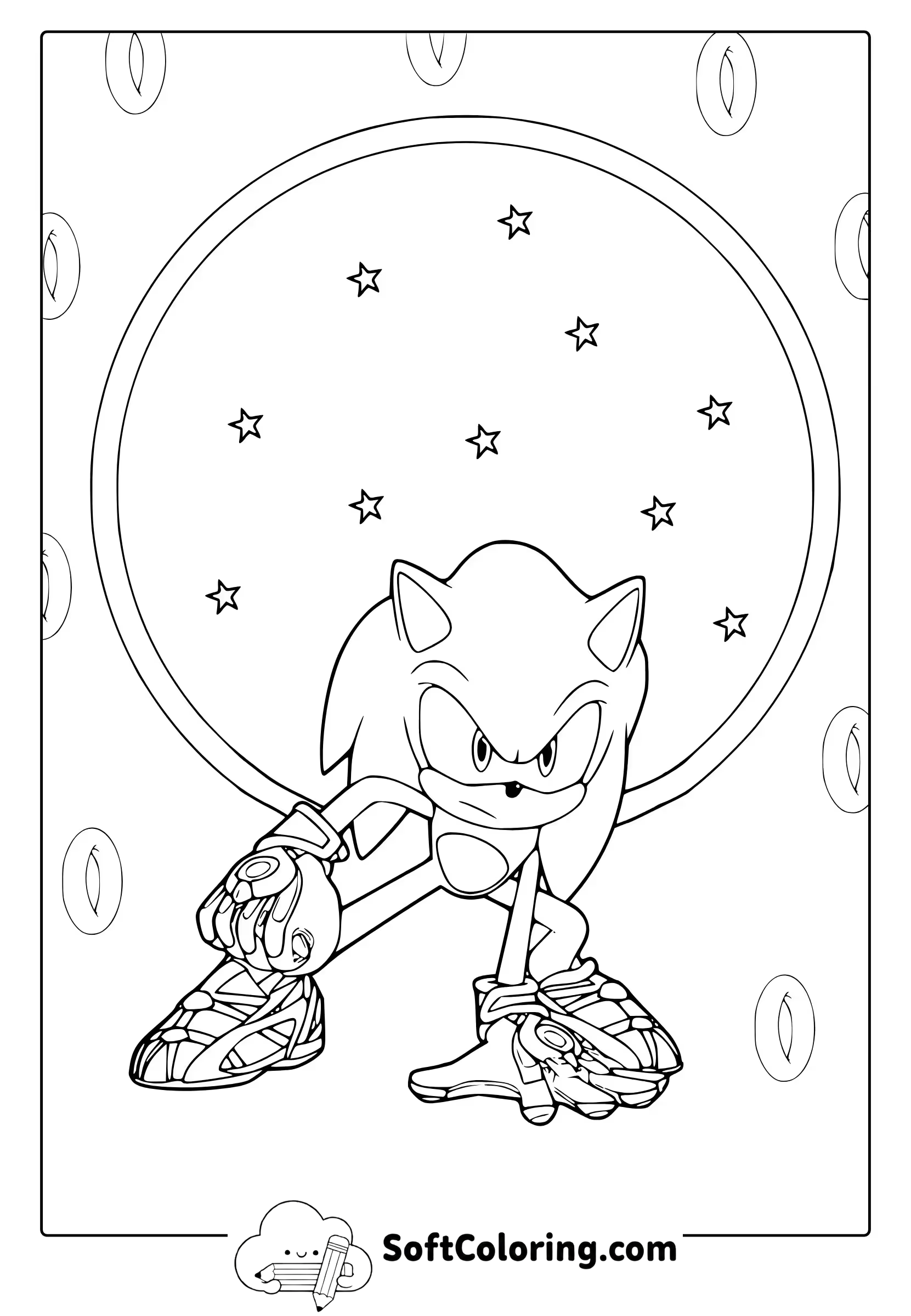 Sonic Prime Coloring Page