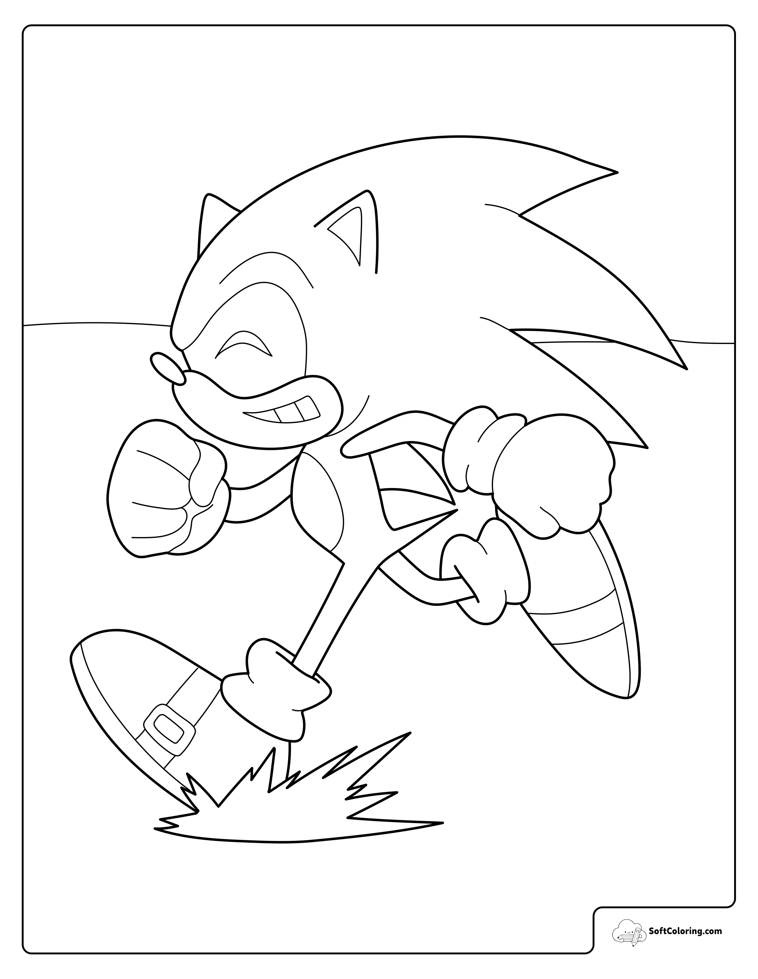 Sonic Running At Full Speed