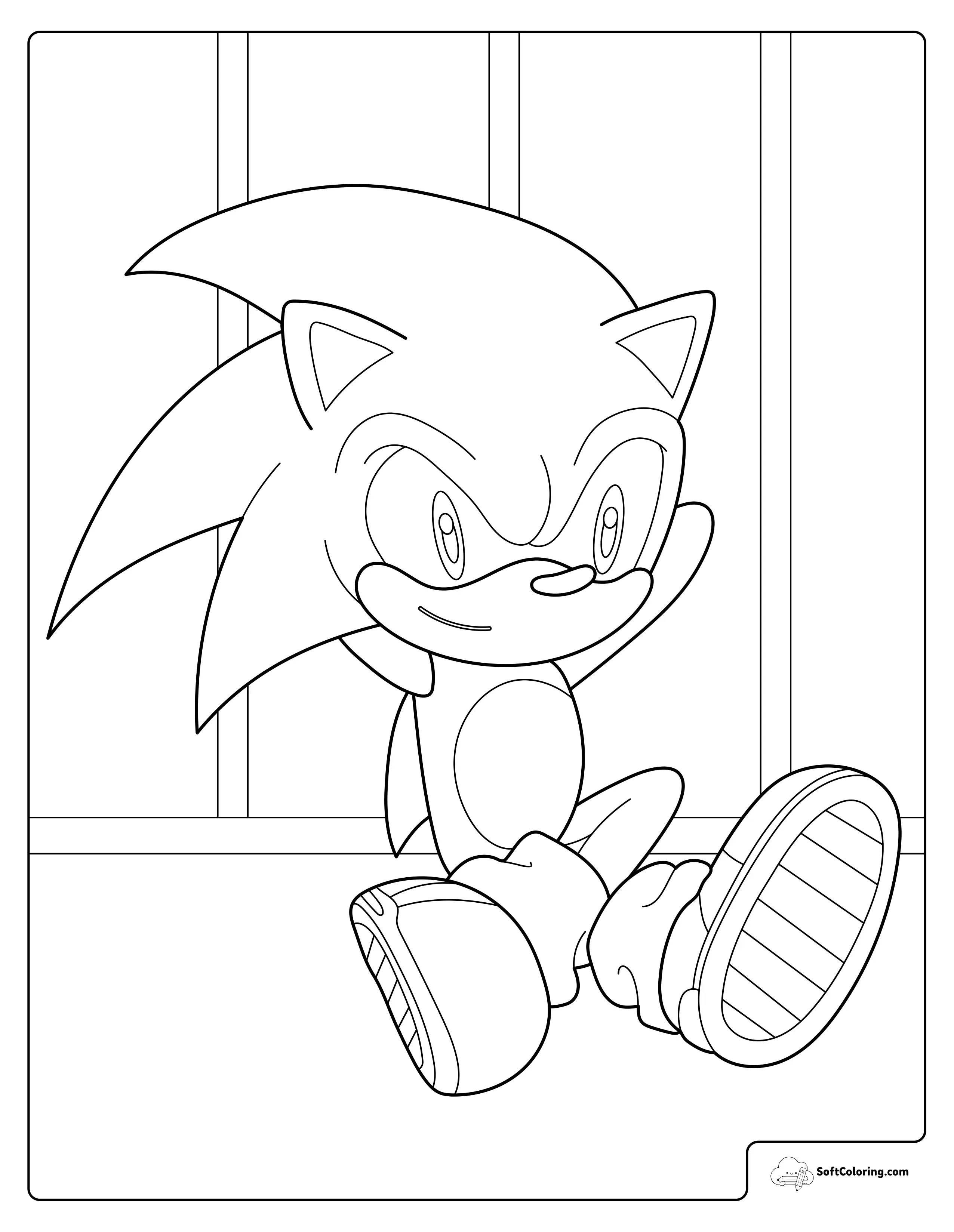 Sonic Sitting Casually On The Floor