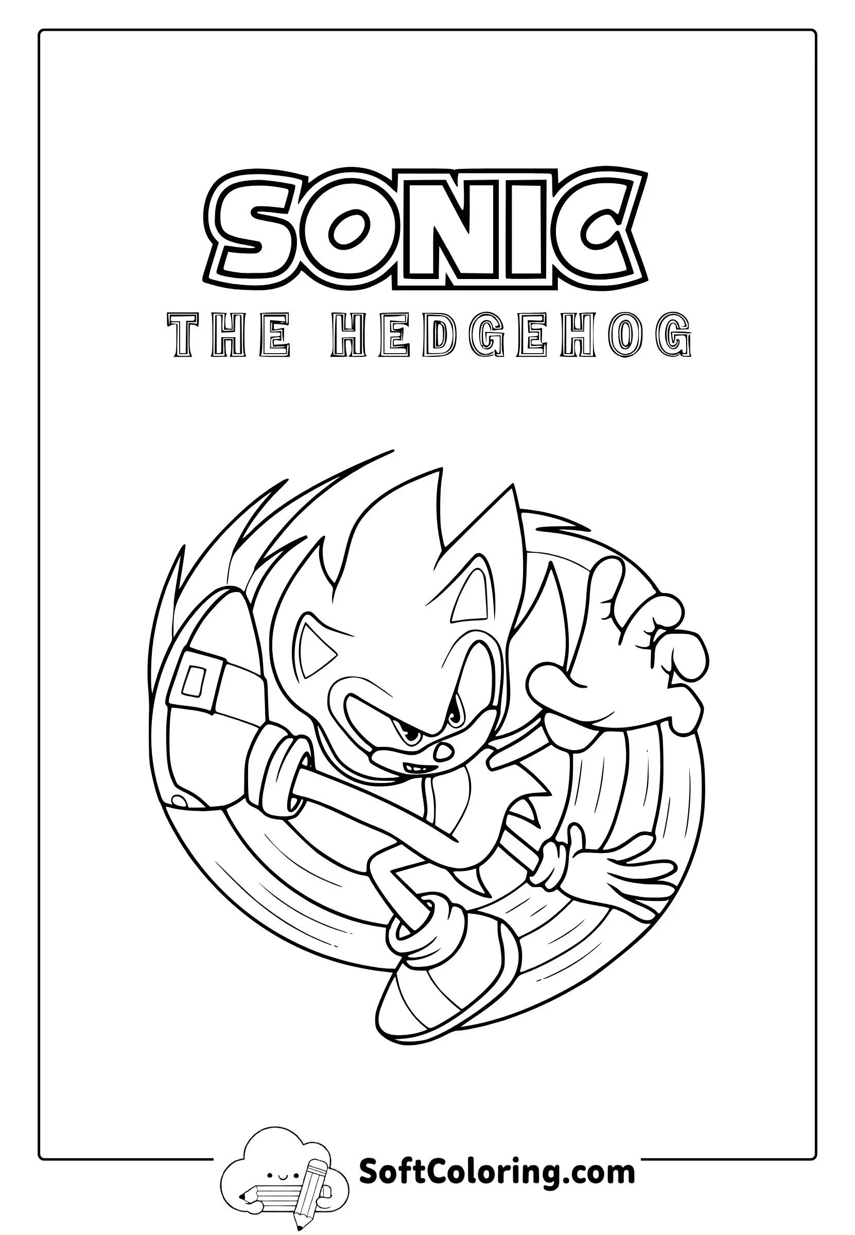 Sonic the Hedgehog Coloring Page