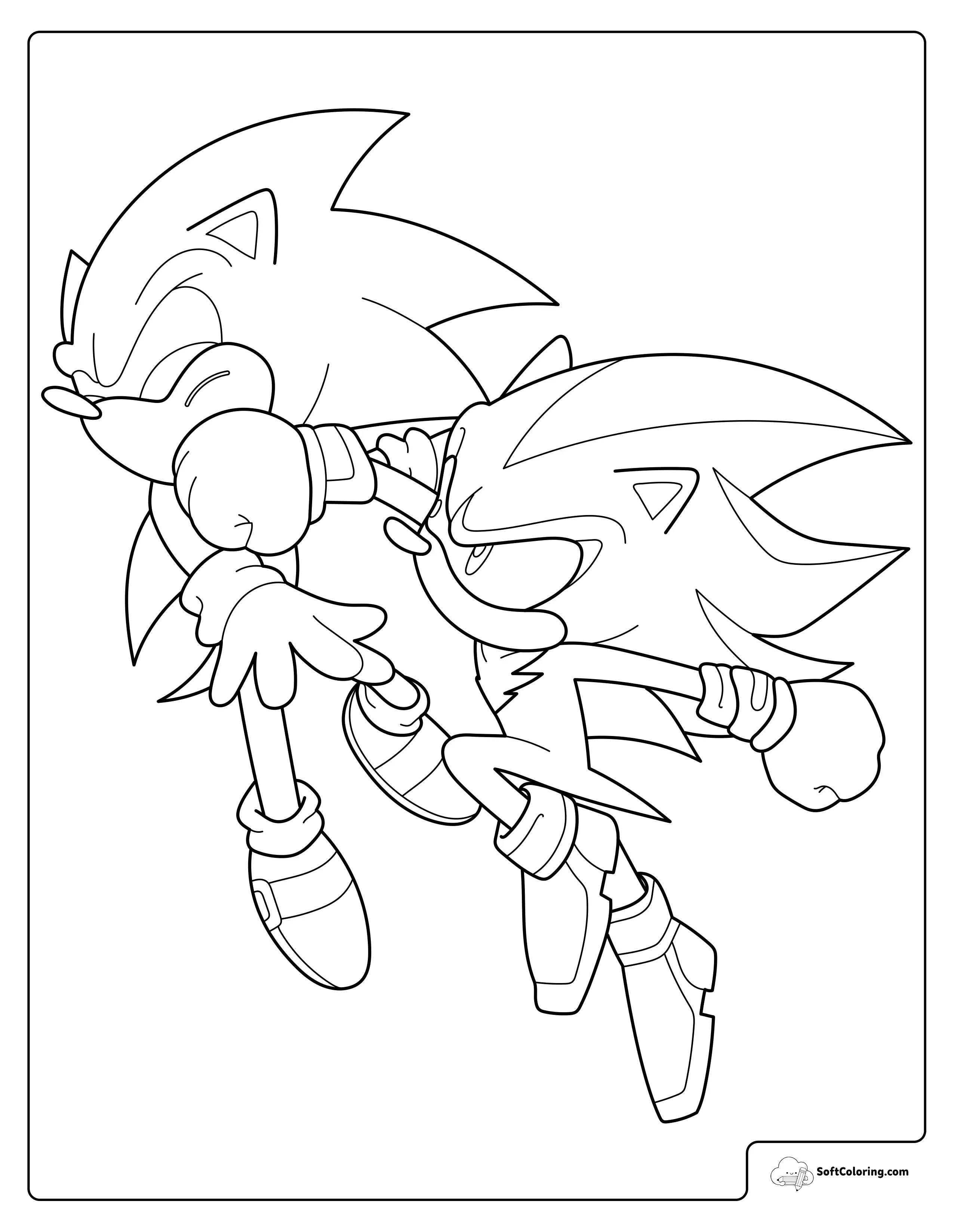 Sonic And Shadow In A Midair Clash