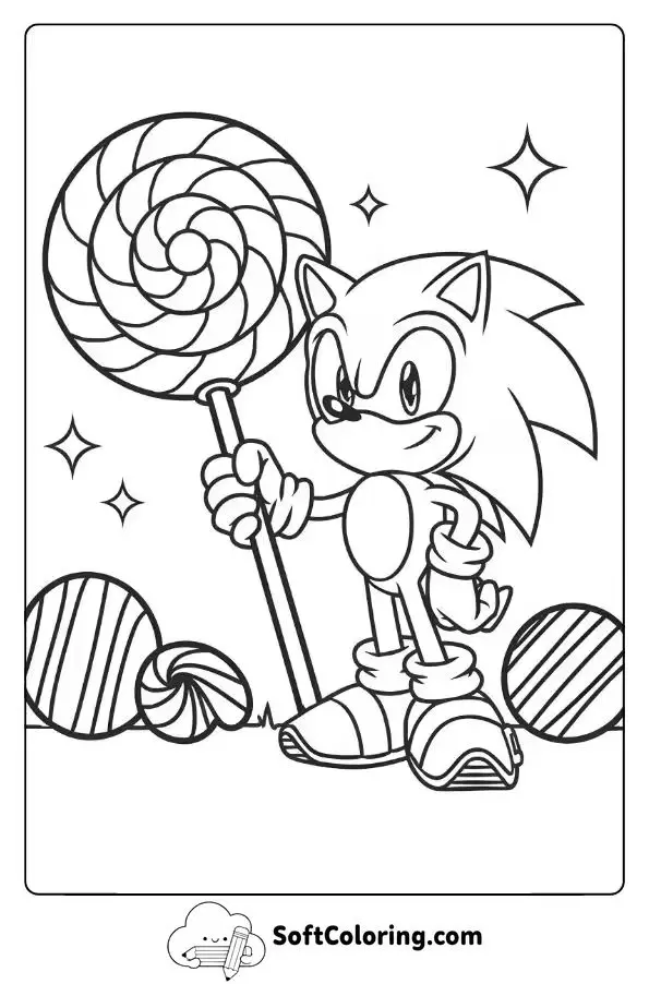 Sonic With Giant Lollipop