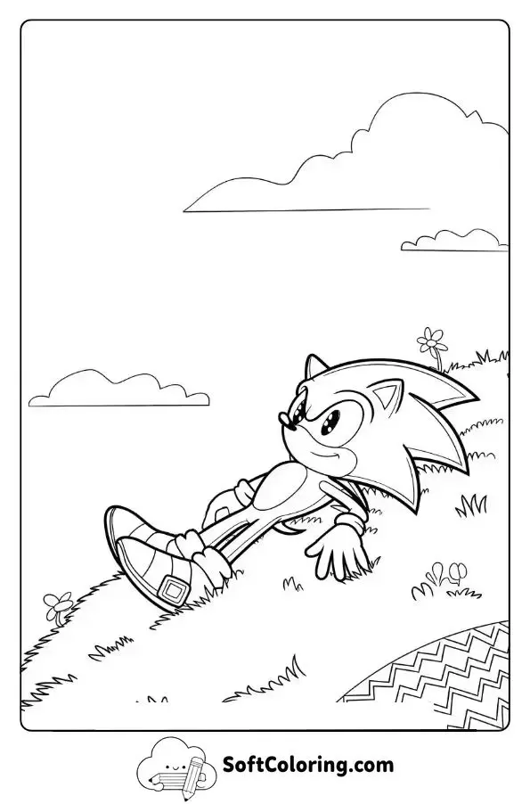 Sonic’s Relaxing Day Watching The Clouds