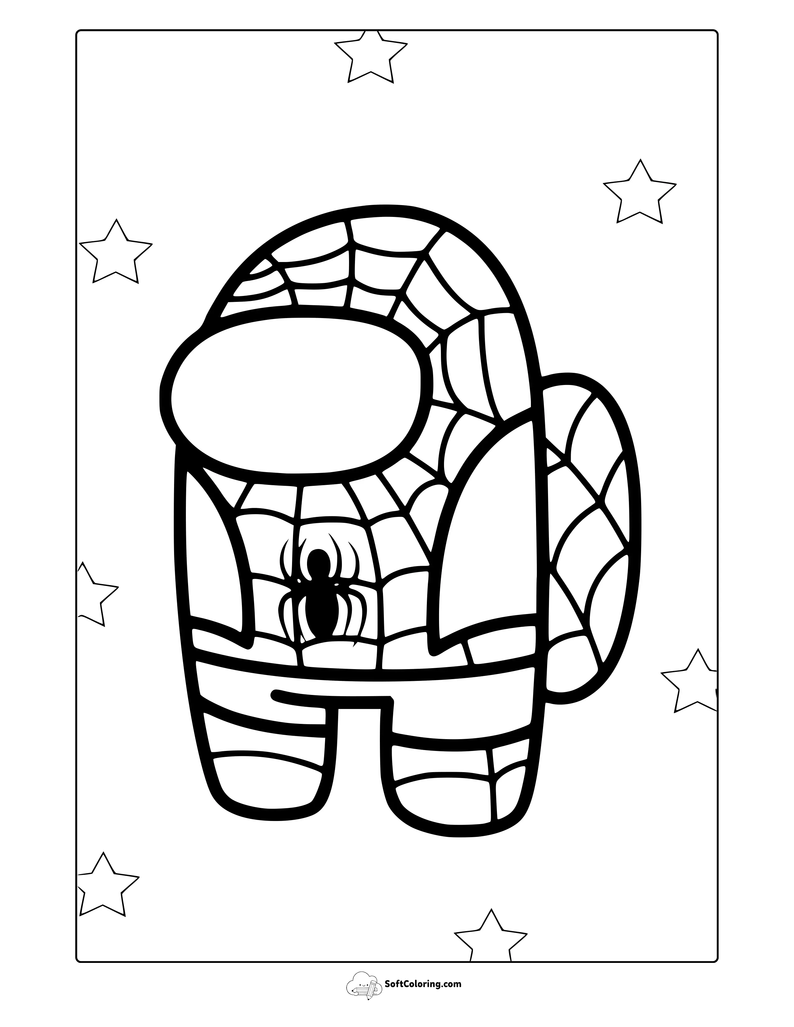 Spider-Man Among Us Coloring Page