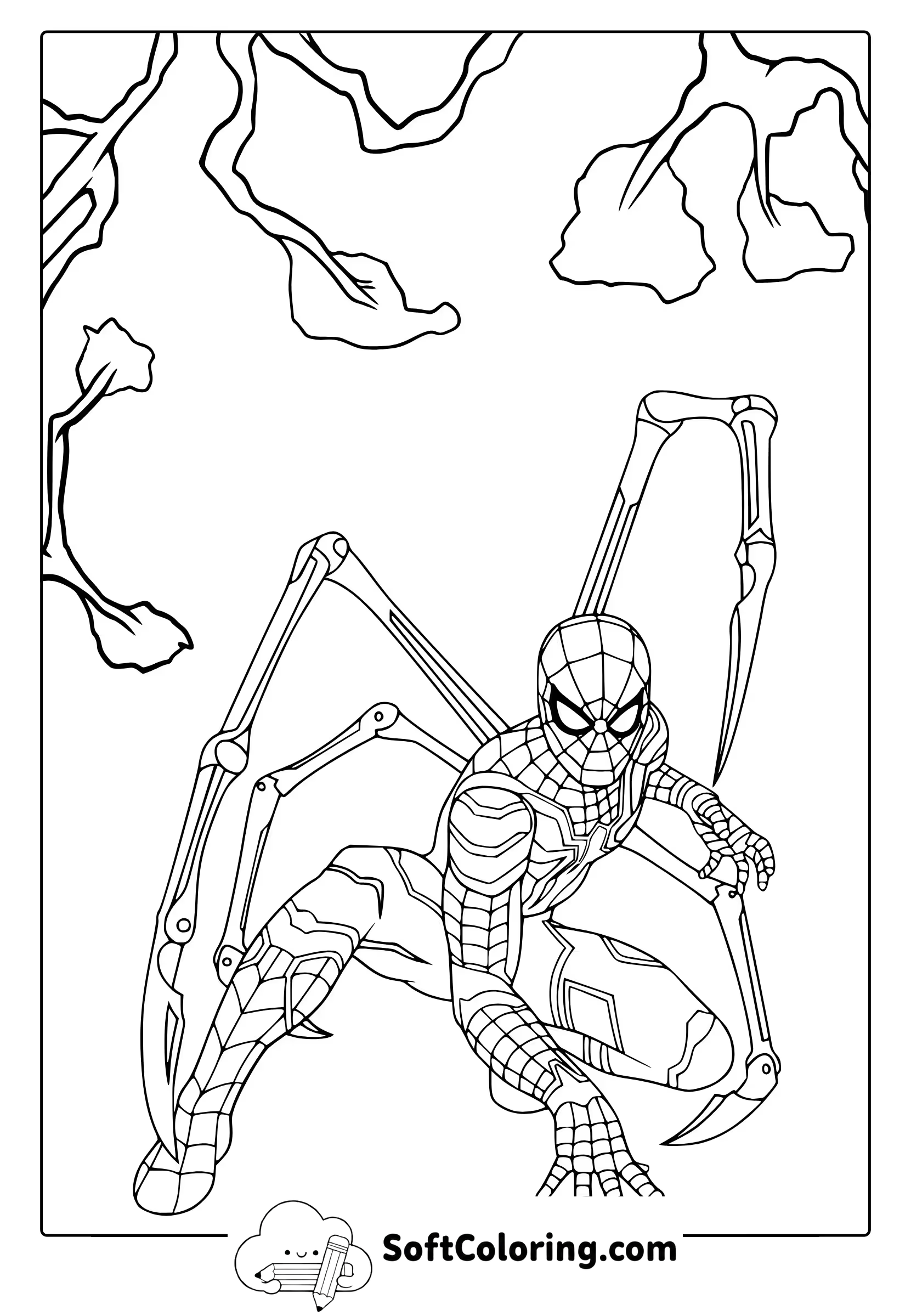 Spider-Man No Way Home Coloring Page