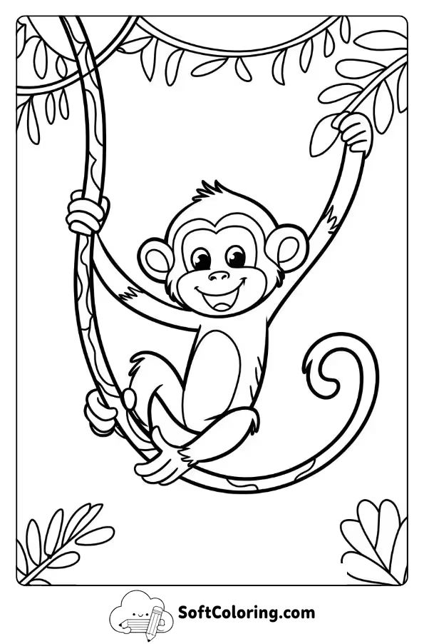 Spider Monkey Swinging Through the Jungle