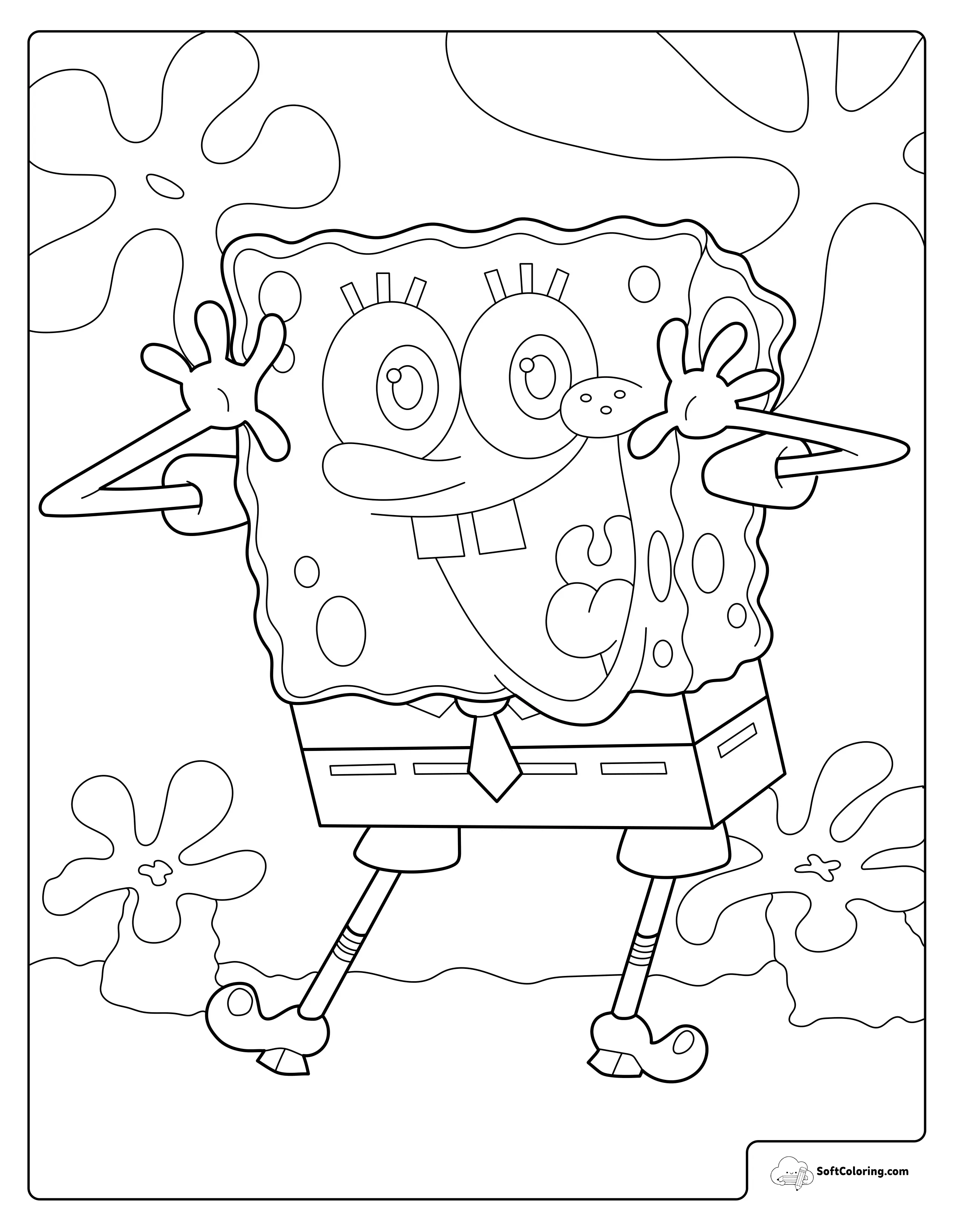 Spongebob In Bikini Bottom Coloring Page