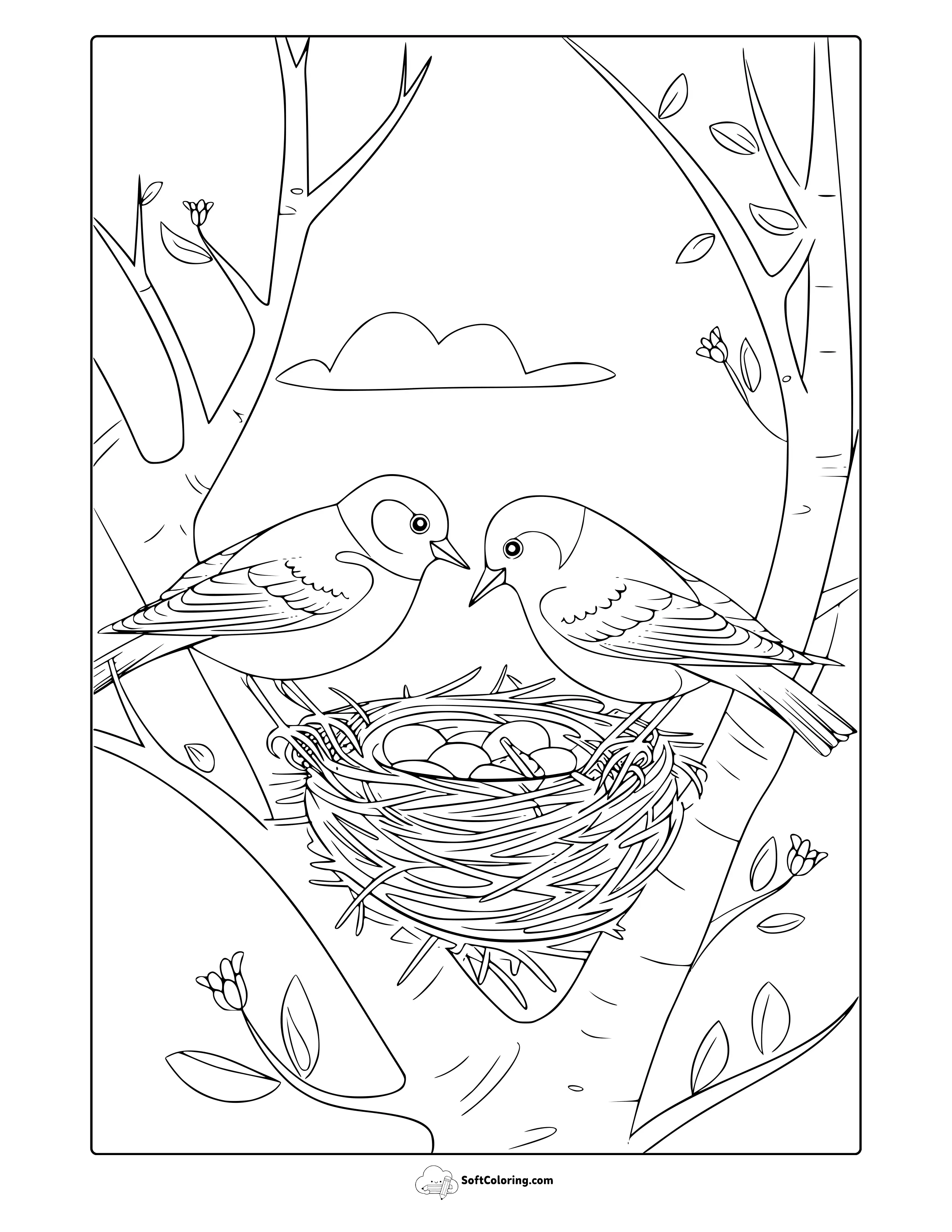 Spring Birds And Nesting