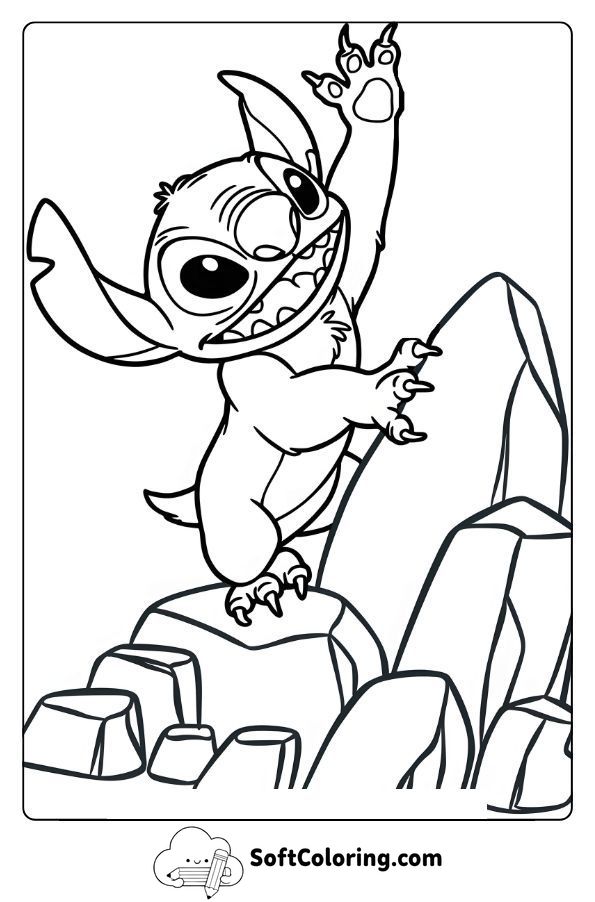Stitch Climbing Rocks