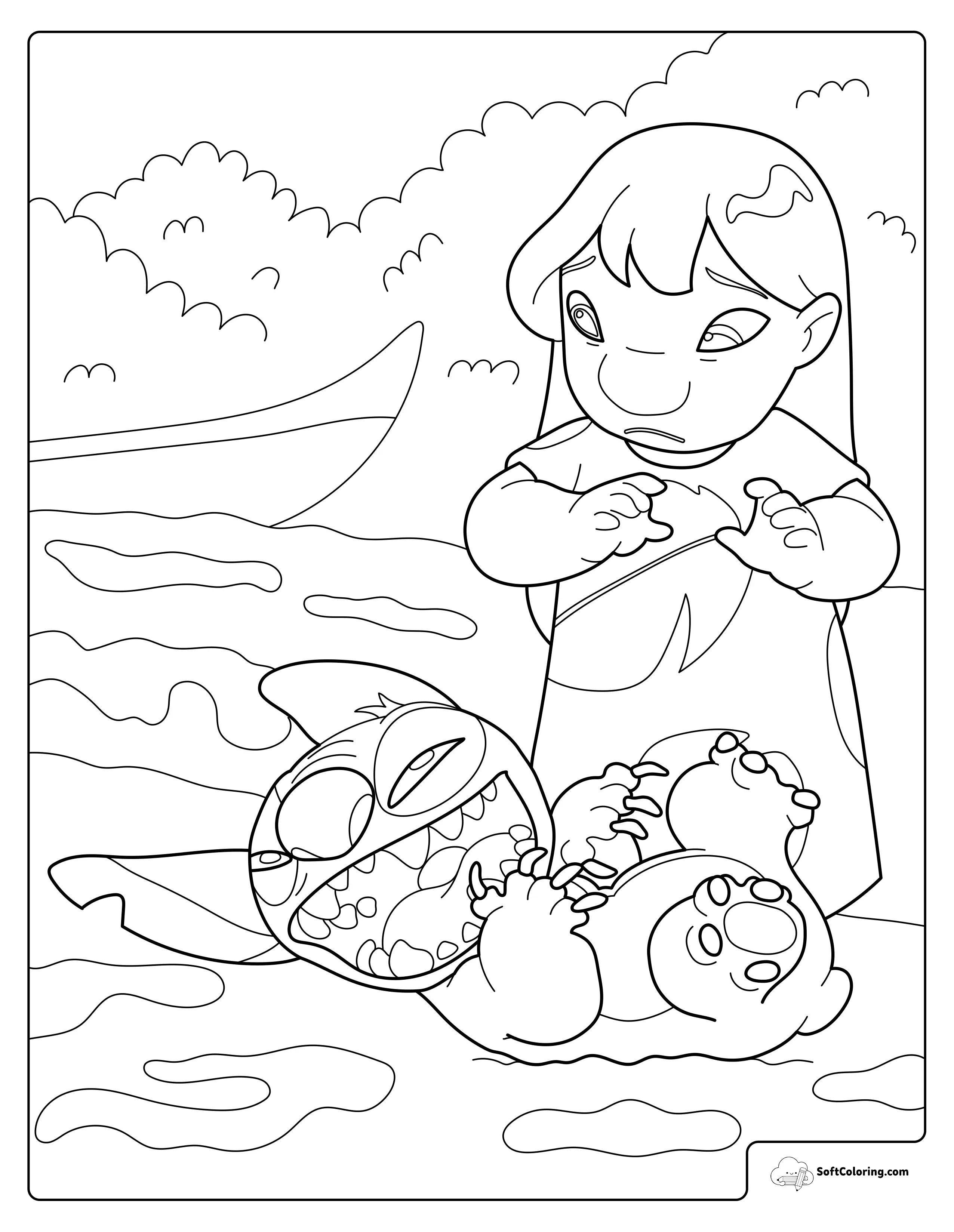 Stitch Laughing With Lilo