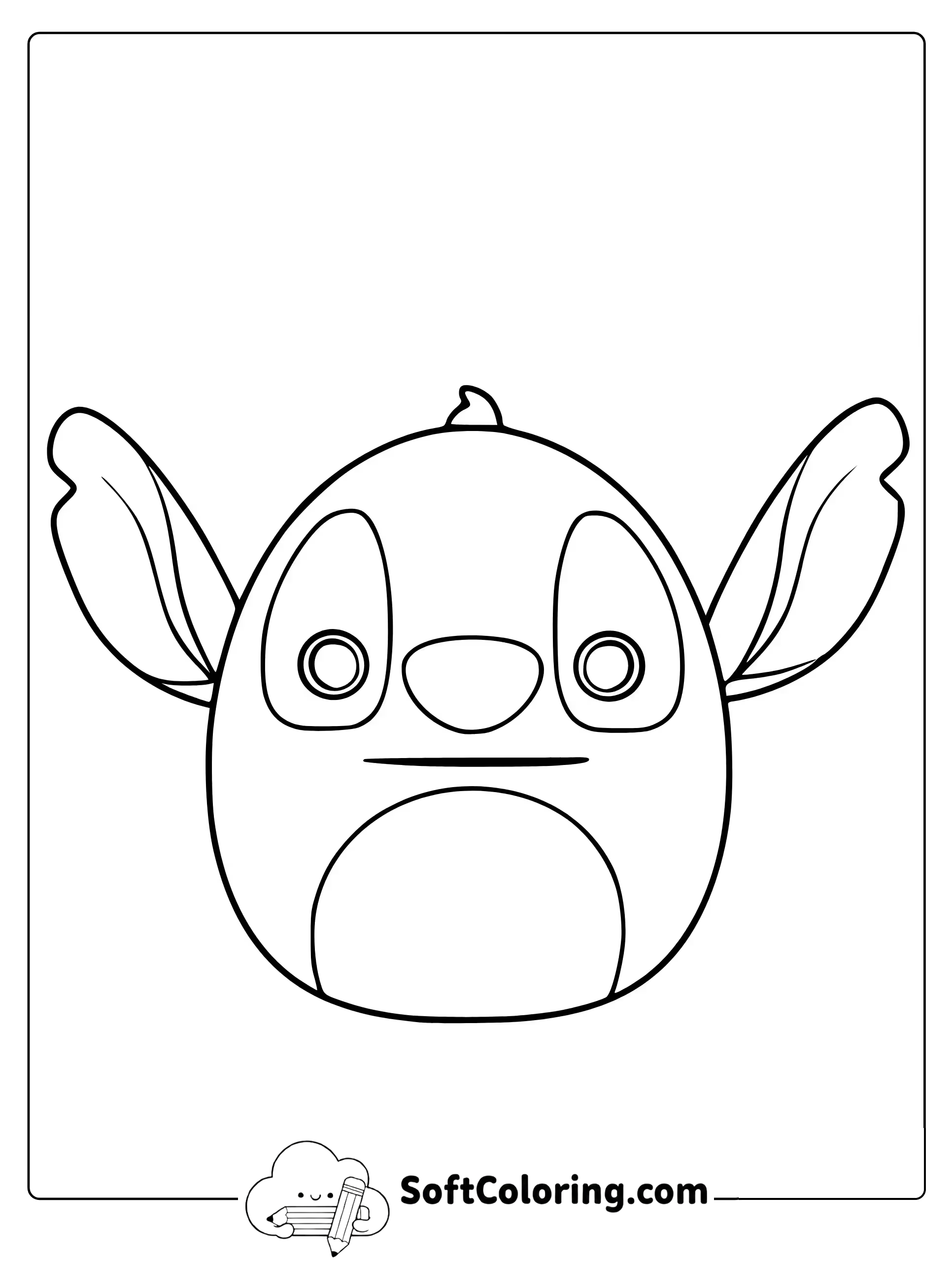 Stitch Squishmallow Coloring Page