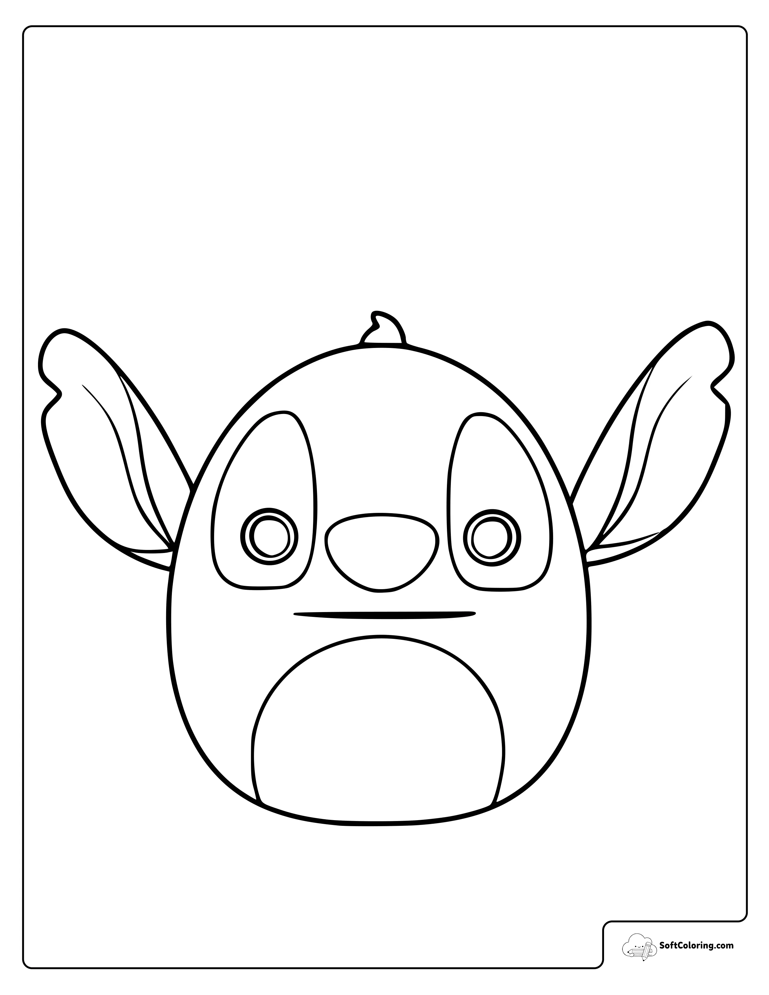 Stitch Squishmallow Coloring Page