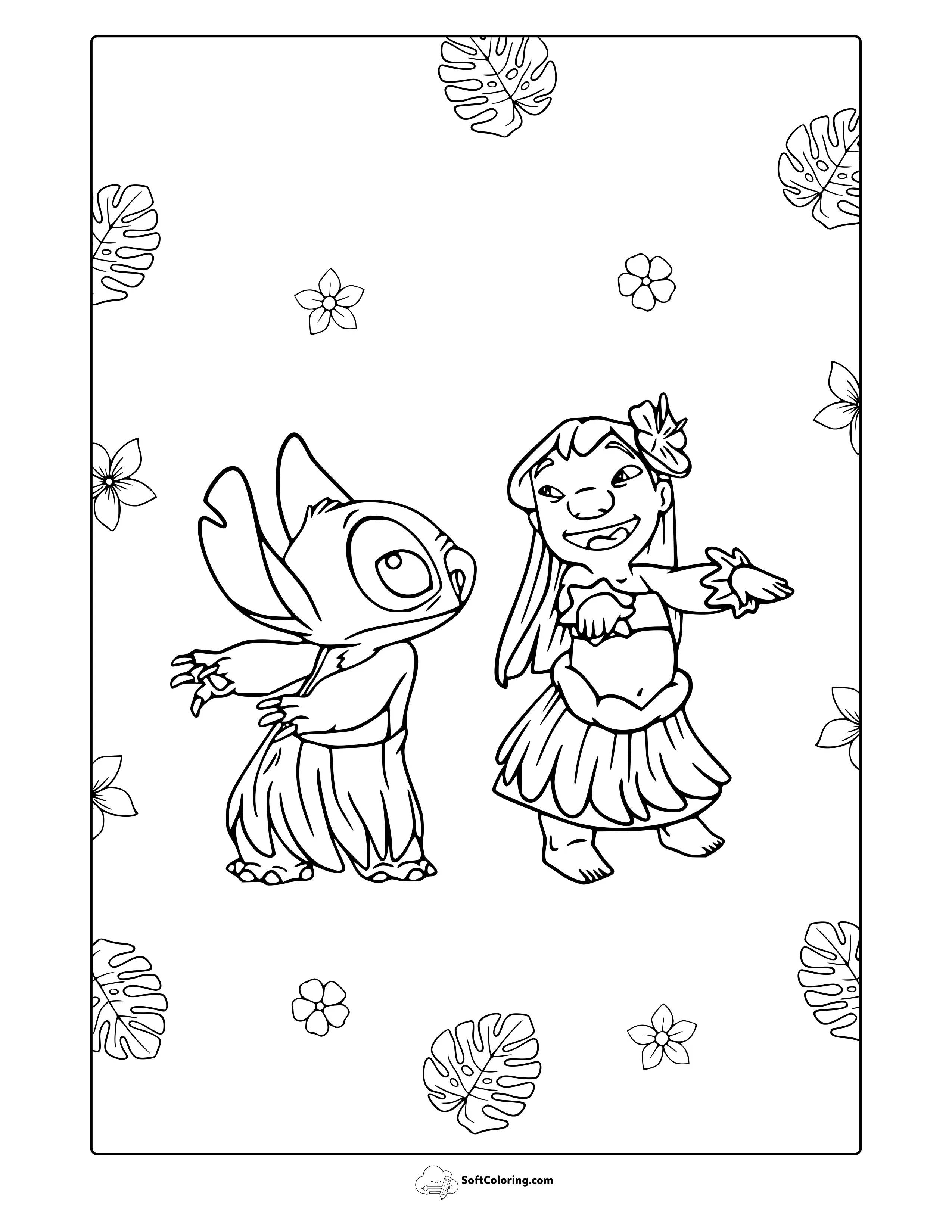 Stitch And Lilo Coloring Page