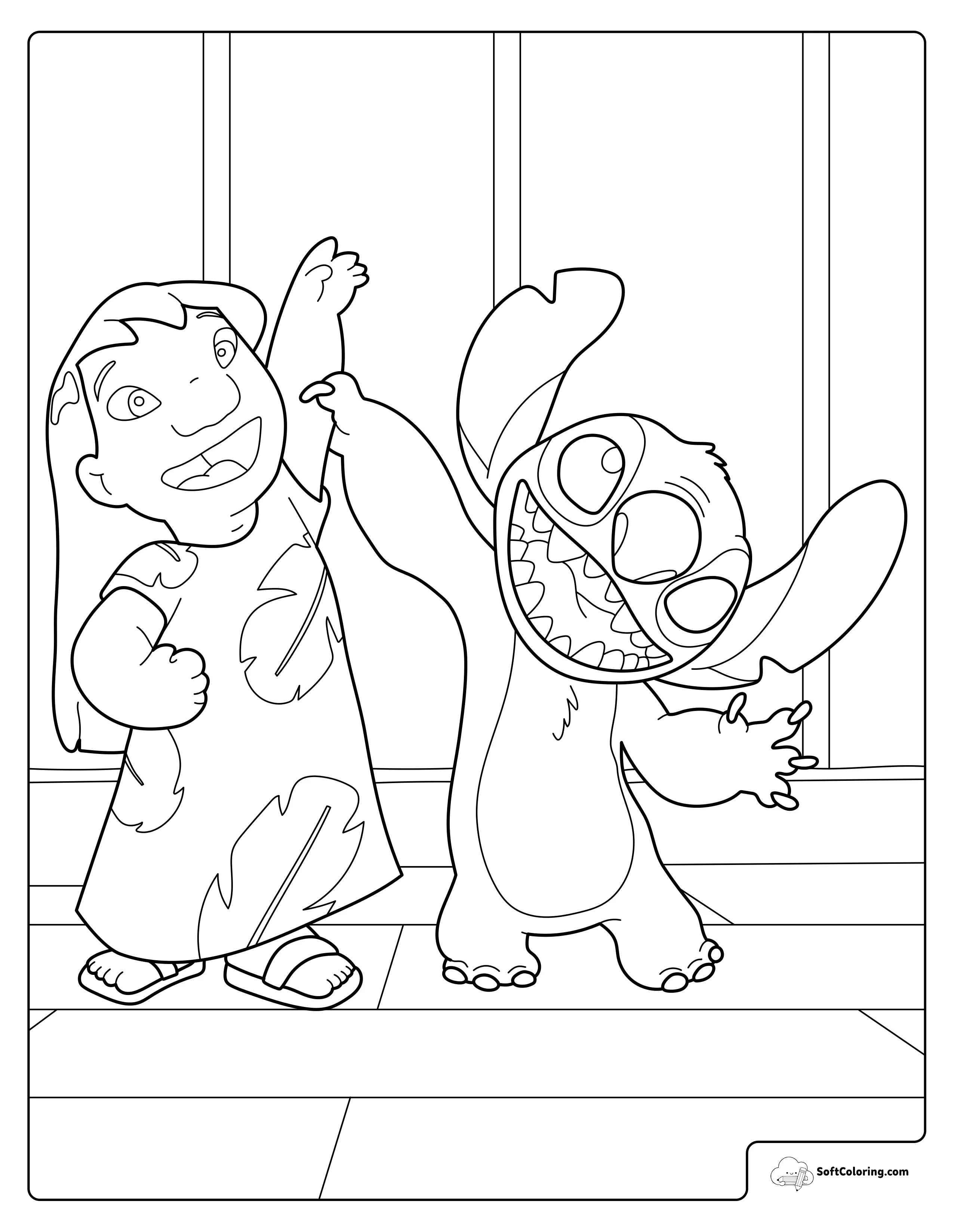 Stitch And Lilo Happy Together