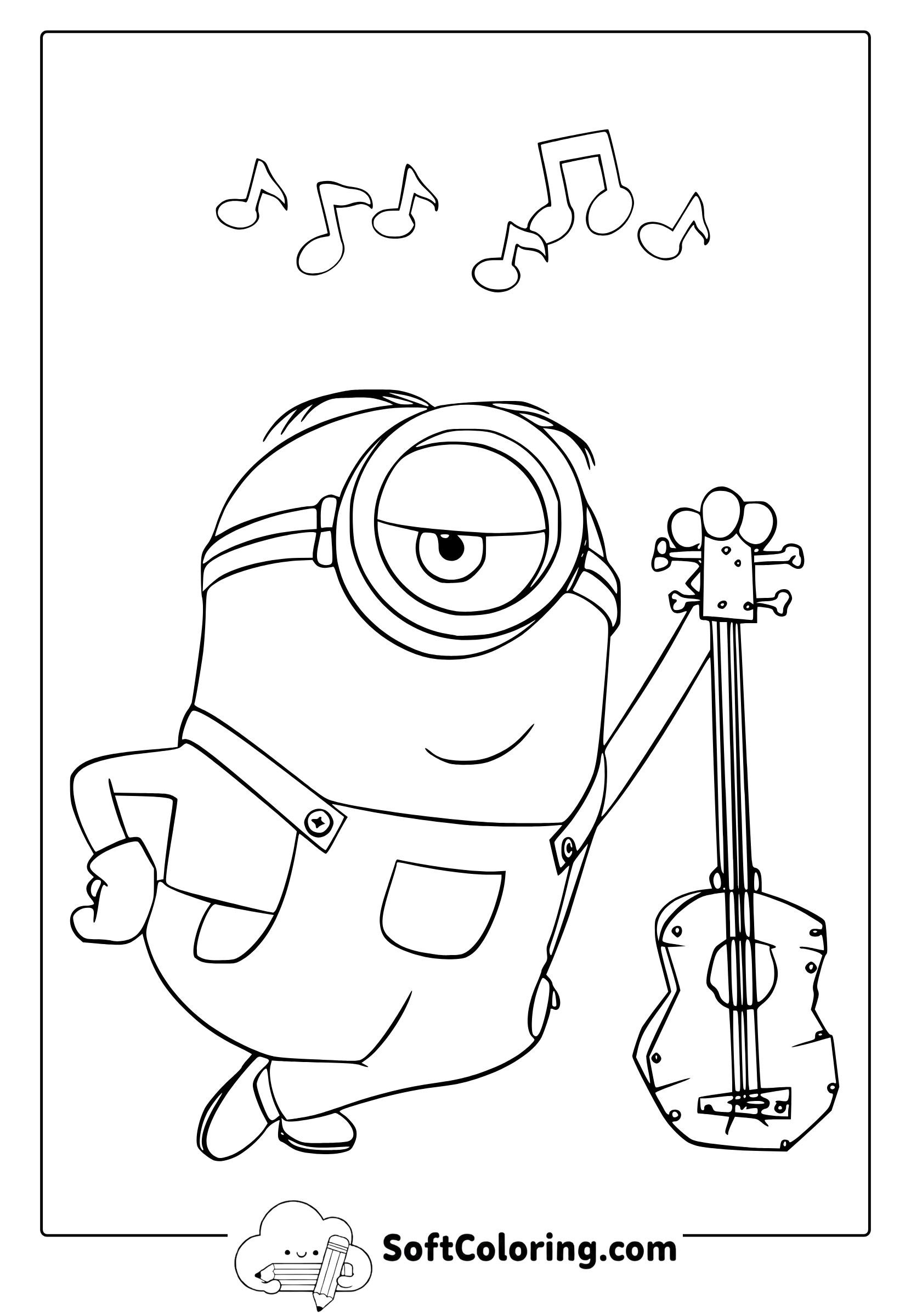 Stuart the Minion Coloring Page
