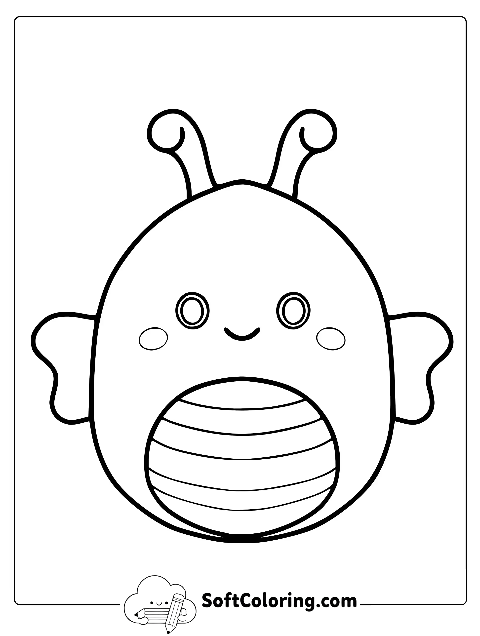 Sunny the Bee Squishmallow Coloring Page