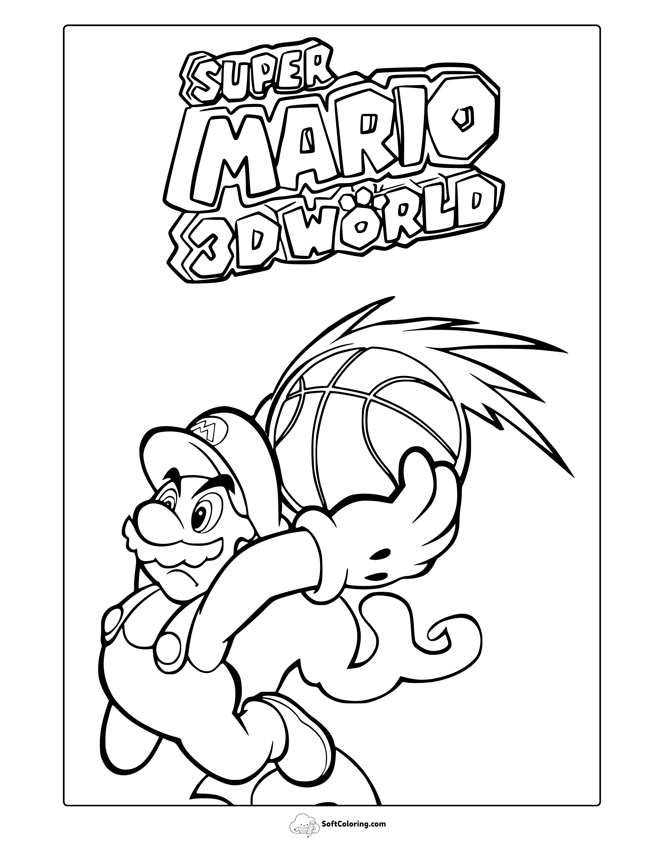 Super Mario 3D World Coloring Page