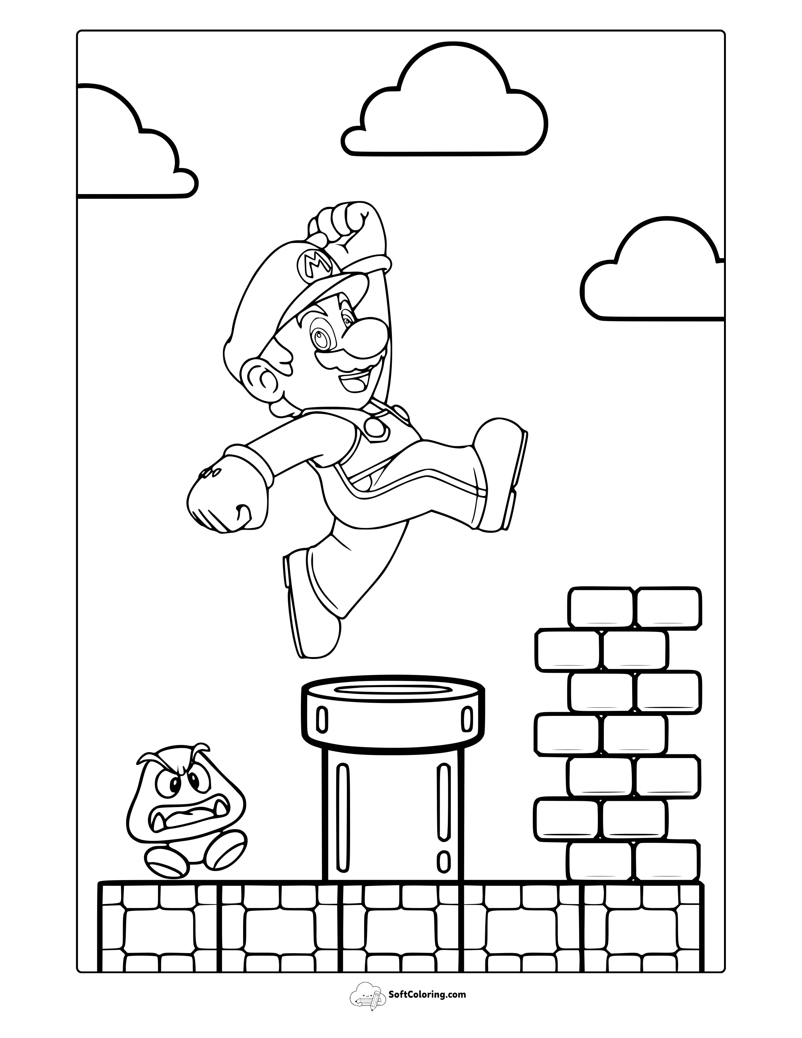 Super Mario Coloring Page