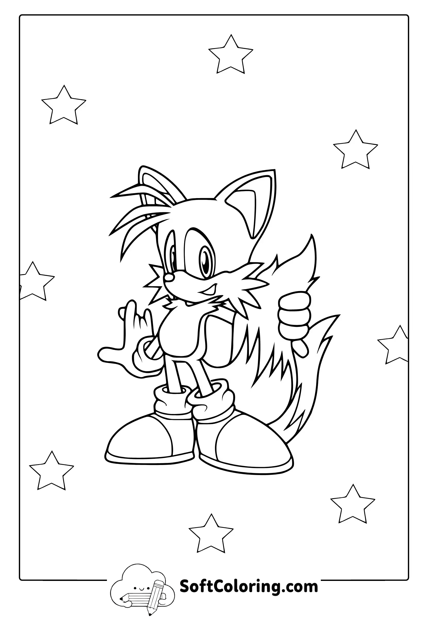 Tails From Sonic Coloring Page