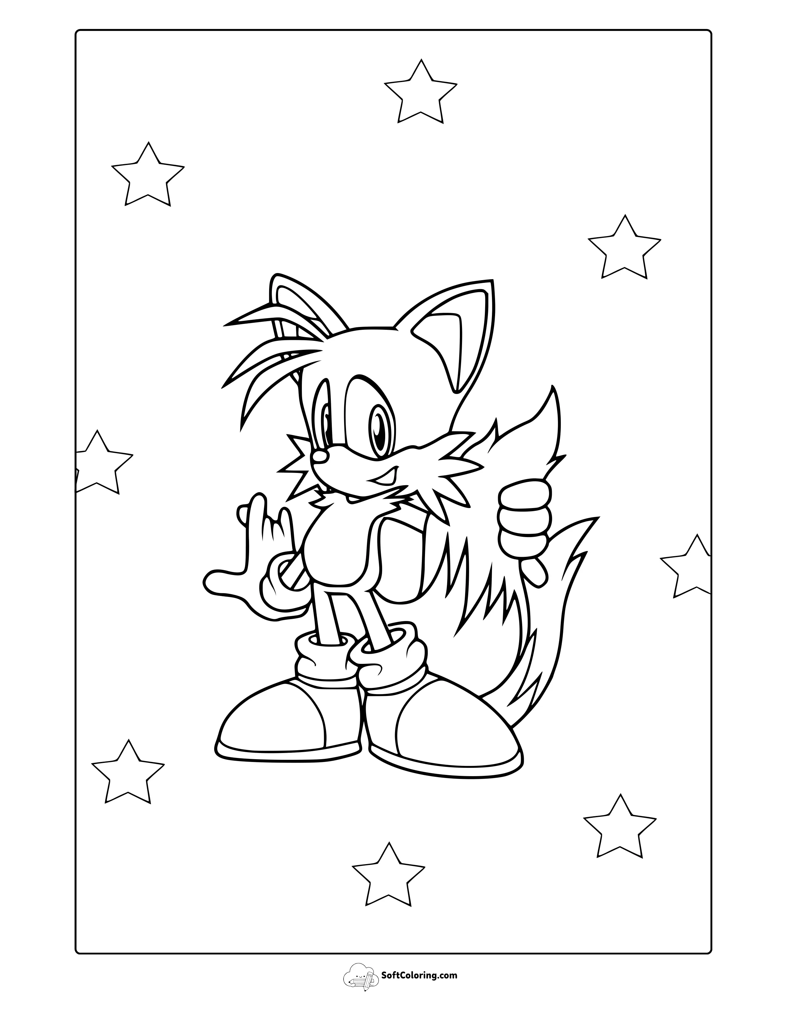 Tails From Sonic Coloring Page