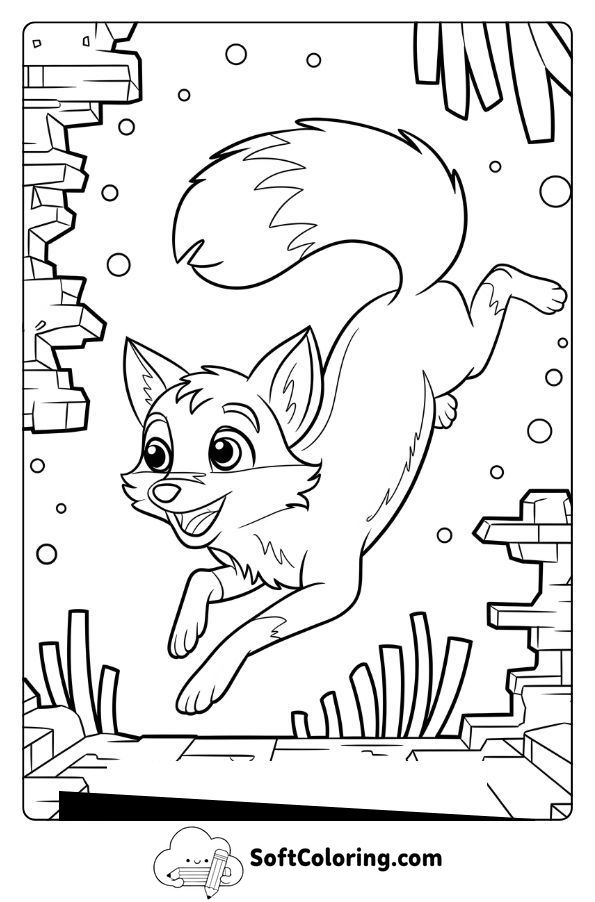 Tails the Fox Exploring an Underwater Ruin