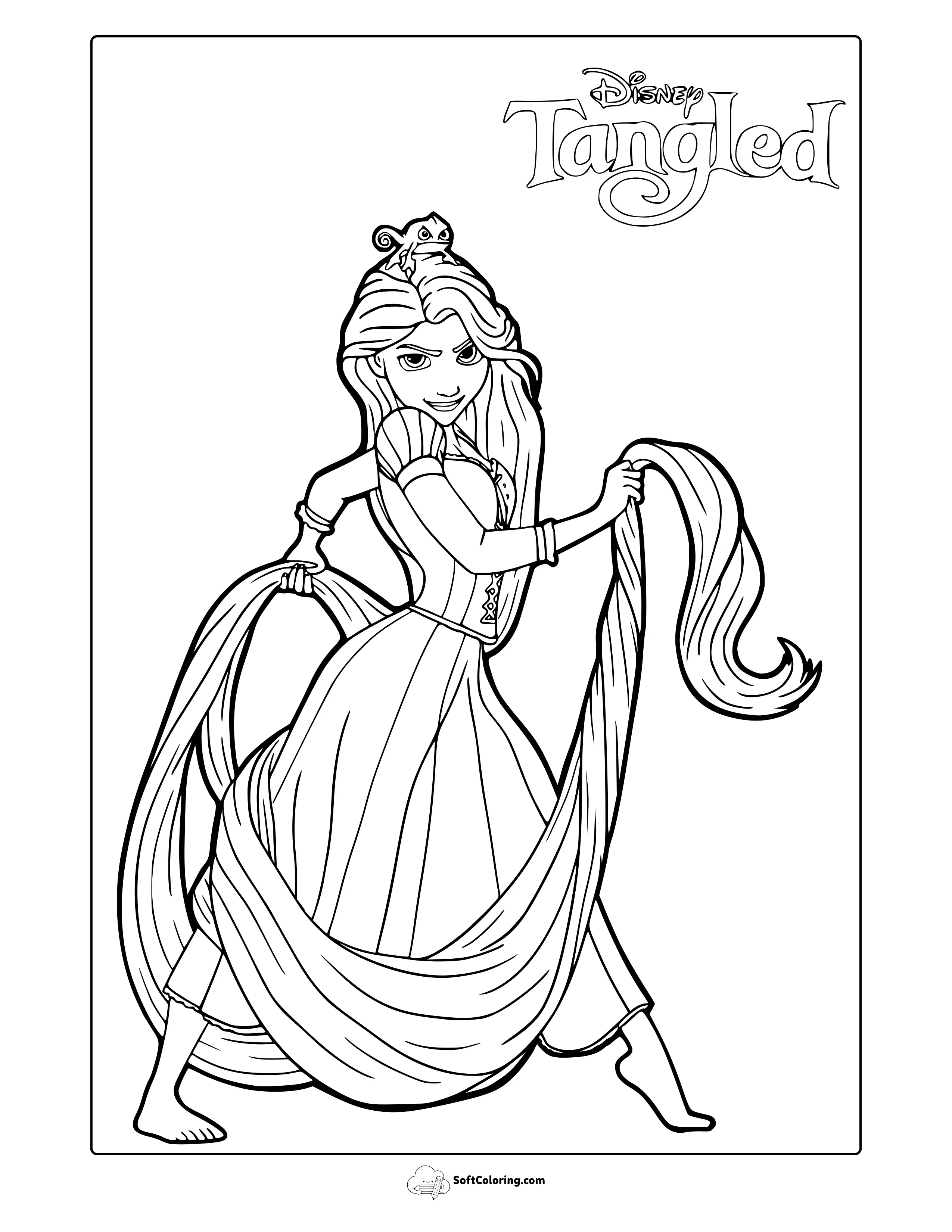 Tangled Princess Rapunzel Coloring Page