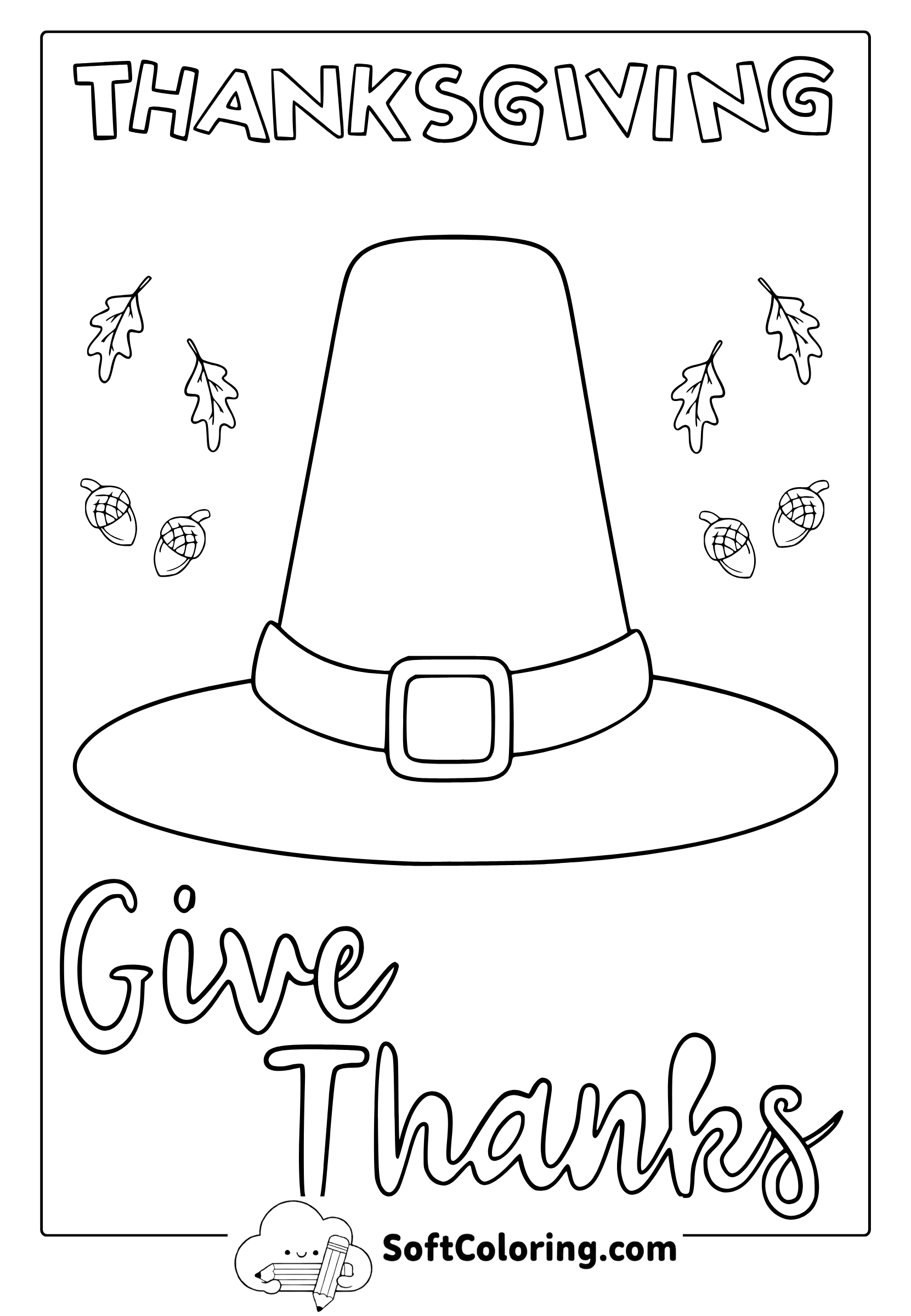 Thanksgiving Hat Coloring Page