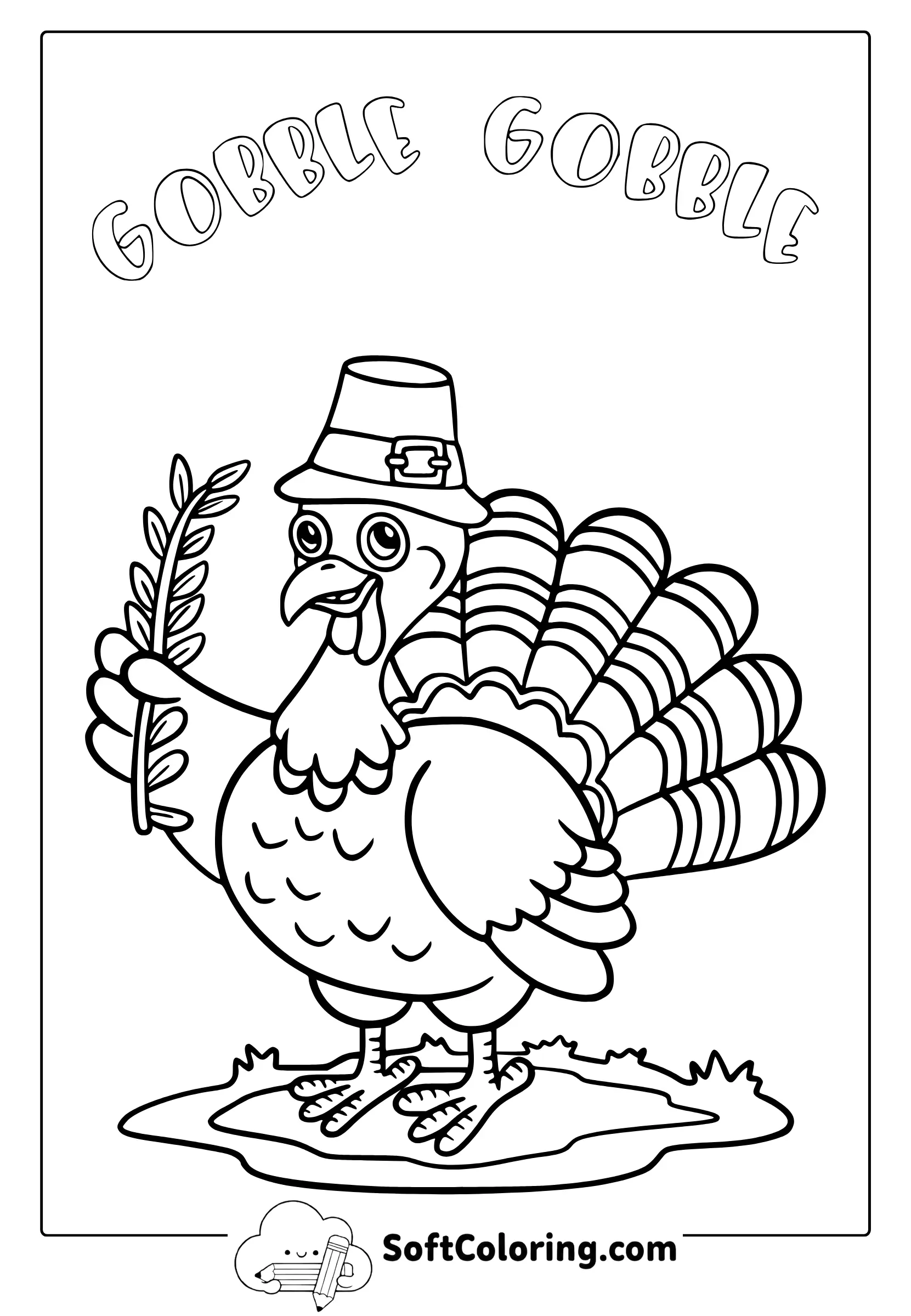 Thanksgiving Turkey Coloring Page