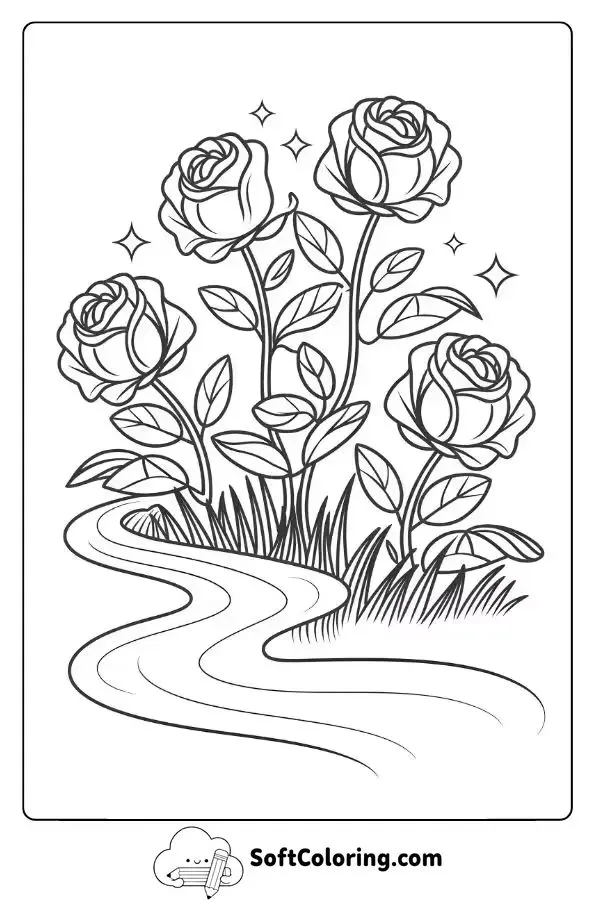 The Magic Of Roses By The River