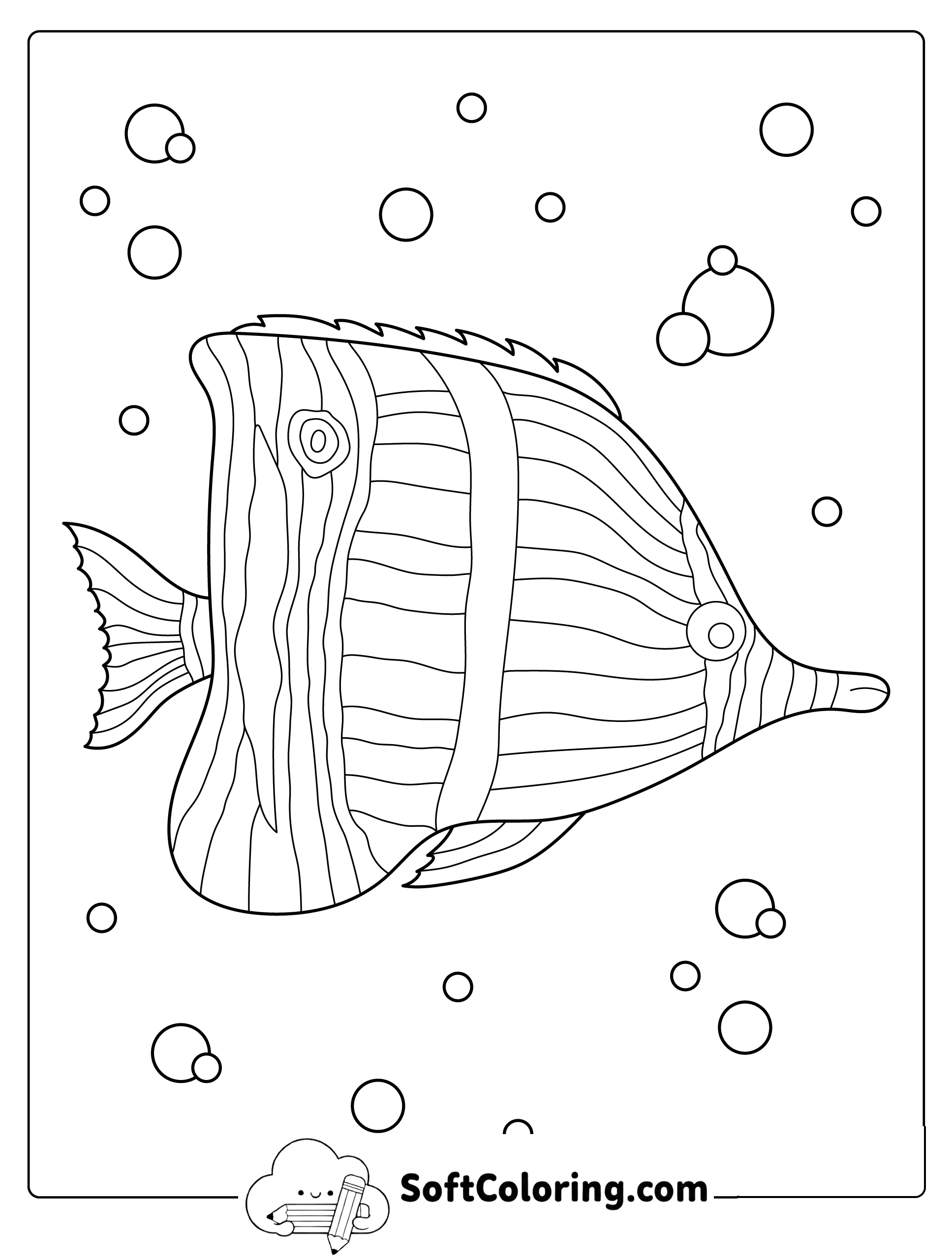 Tropical Fish Coloring Page