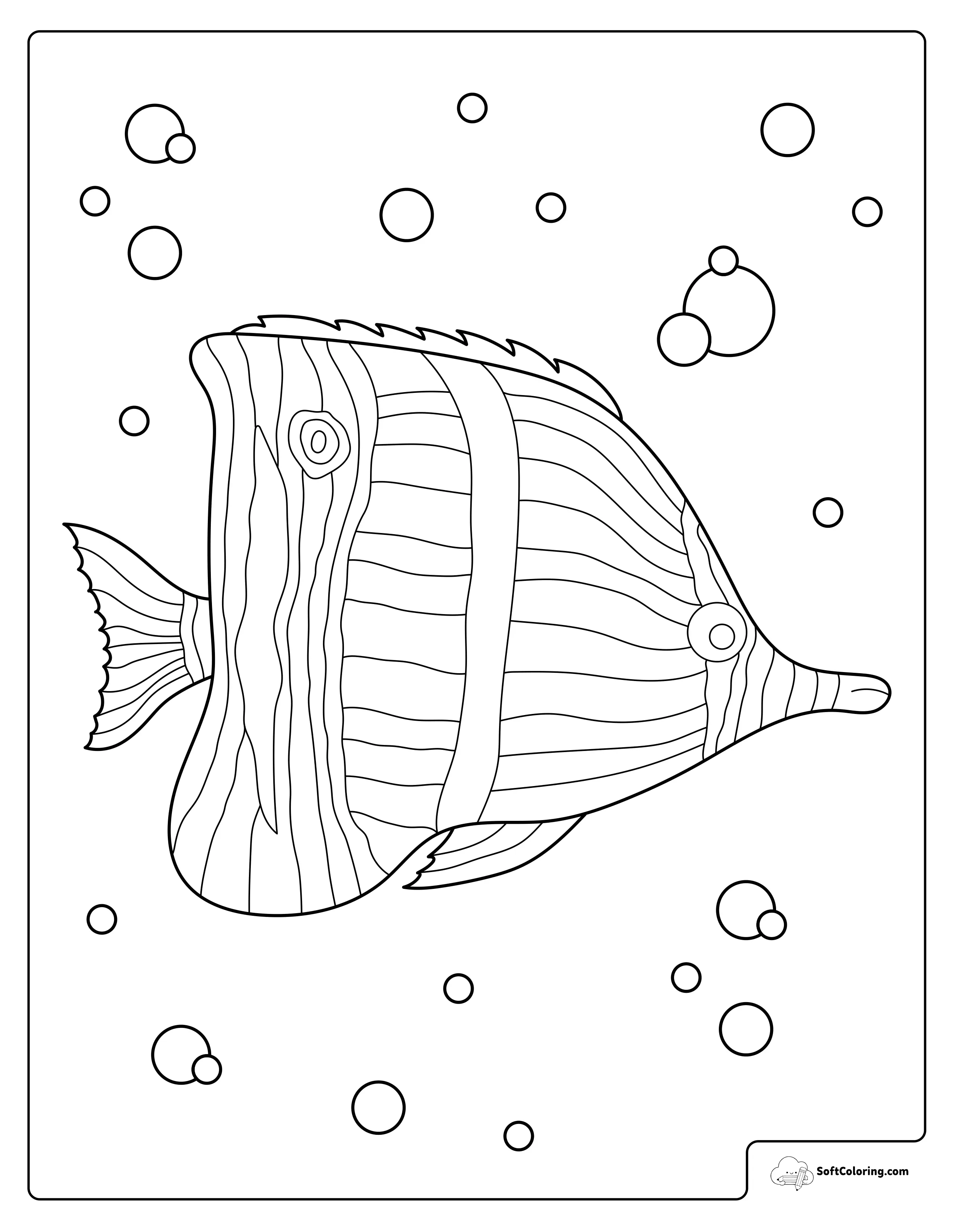 Tropical Fish Coloring Page