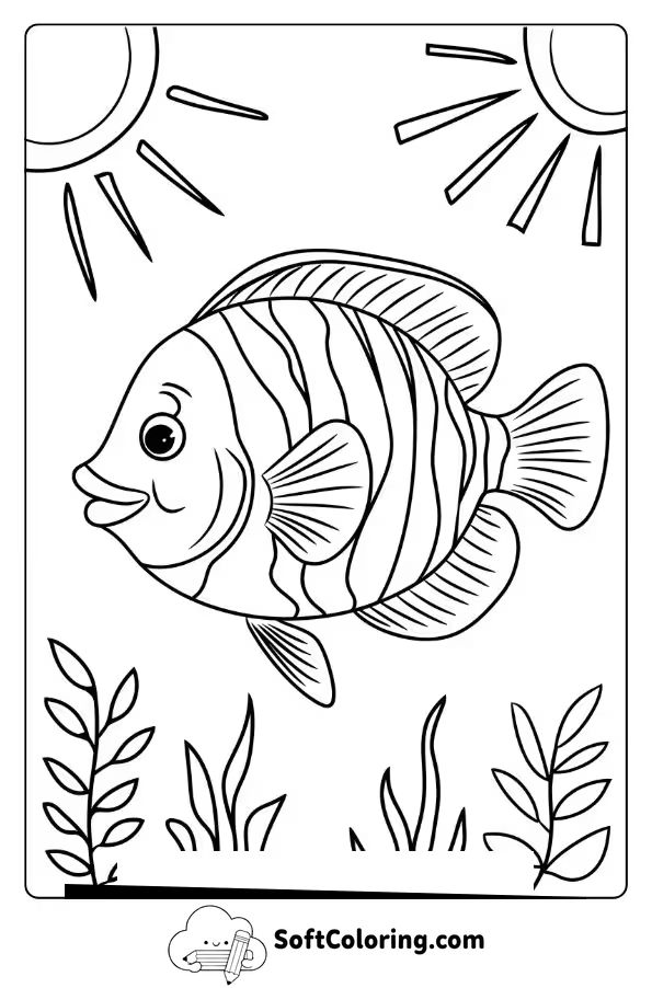 Tropical Fish Enjoying Sunlit Waters