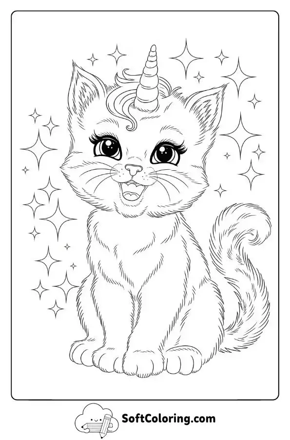 Unicorn Kitten With A Magical Sparkle