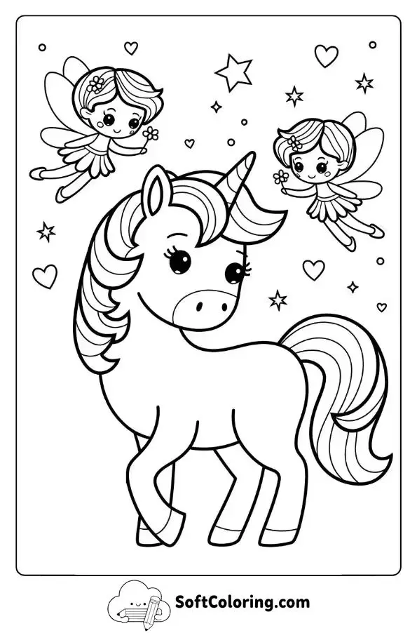 Unicorn And Fairy Friends