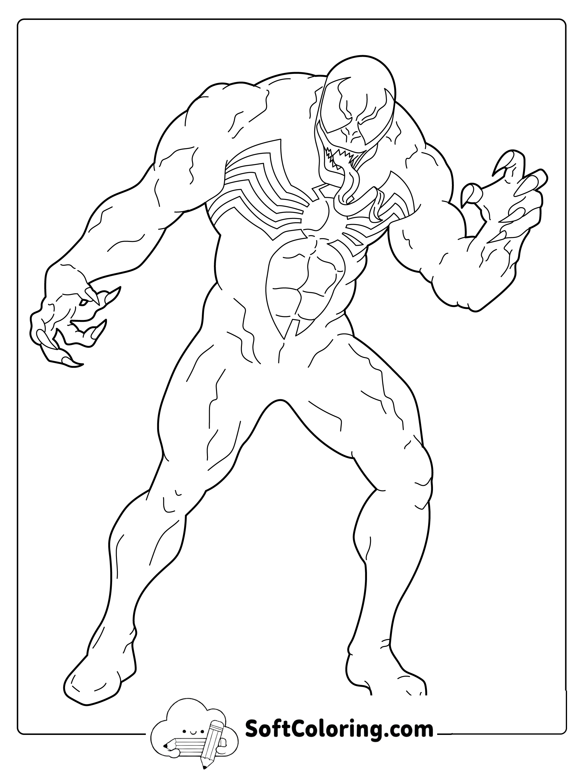 Venom Ready to Strike Coloring Page