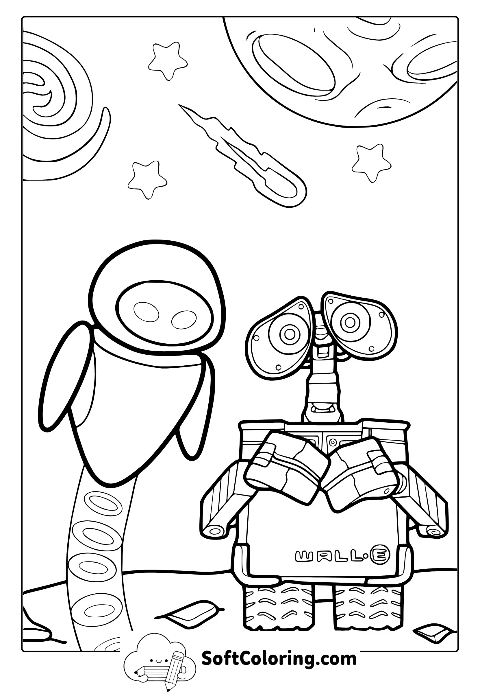 Wall-E Coloring Page