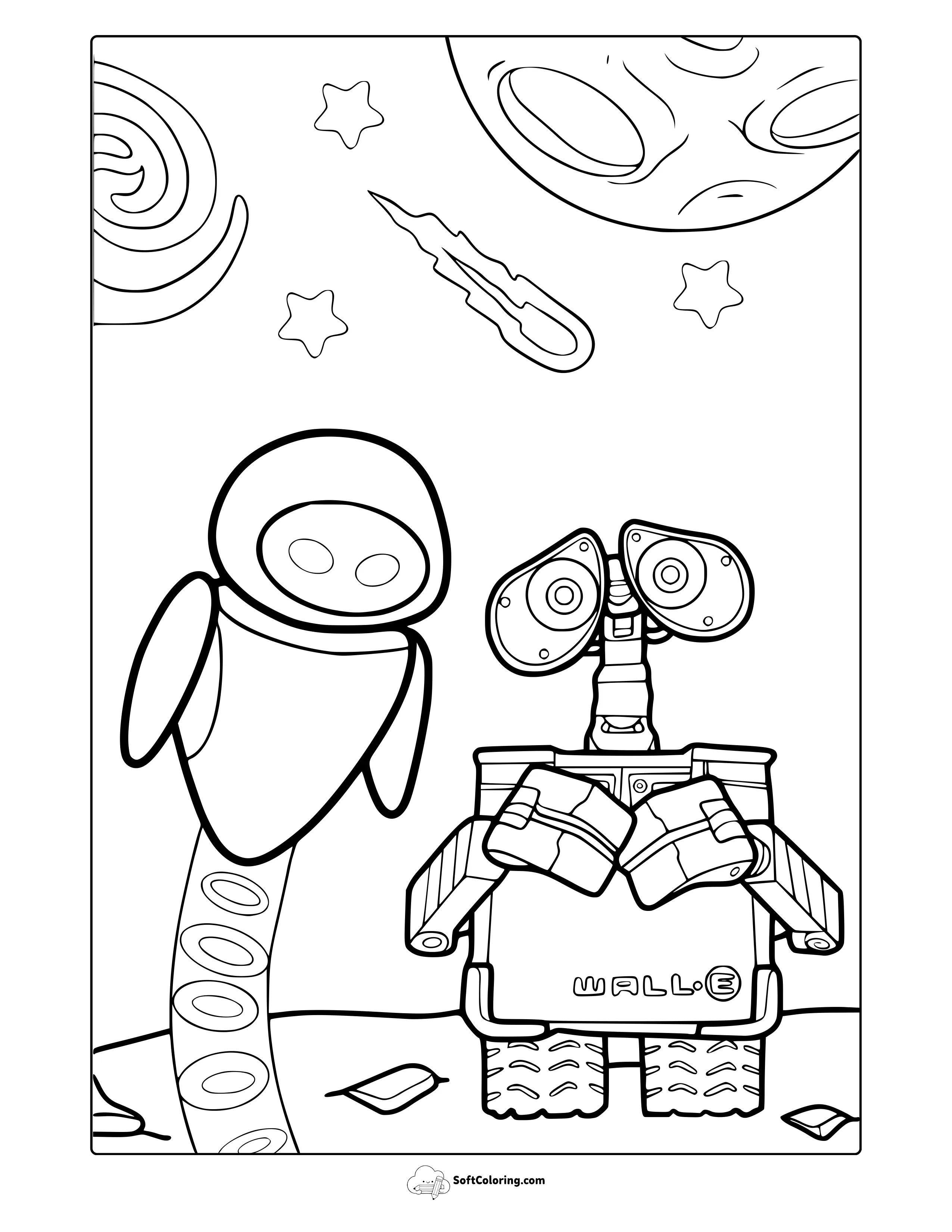 Wall-E Coloring Page