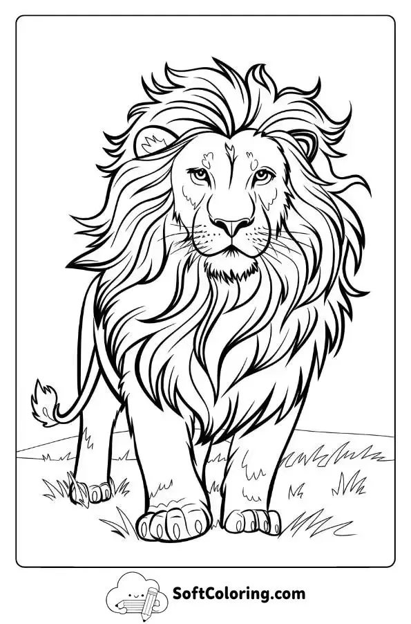 Wild Lion’s Mane Flowing With The Breeze