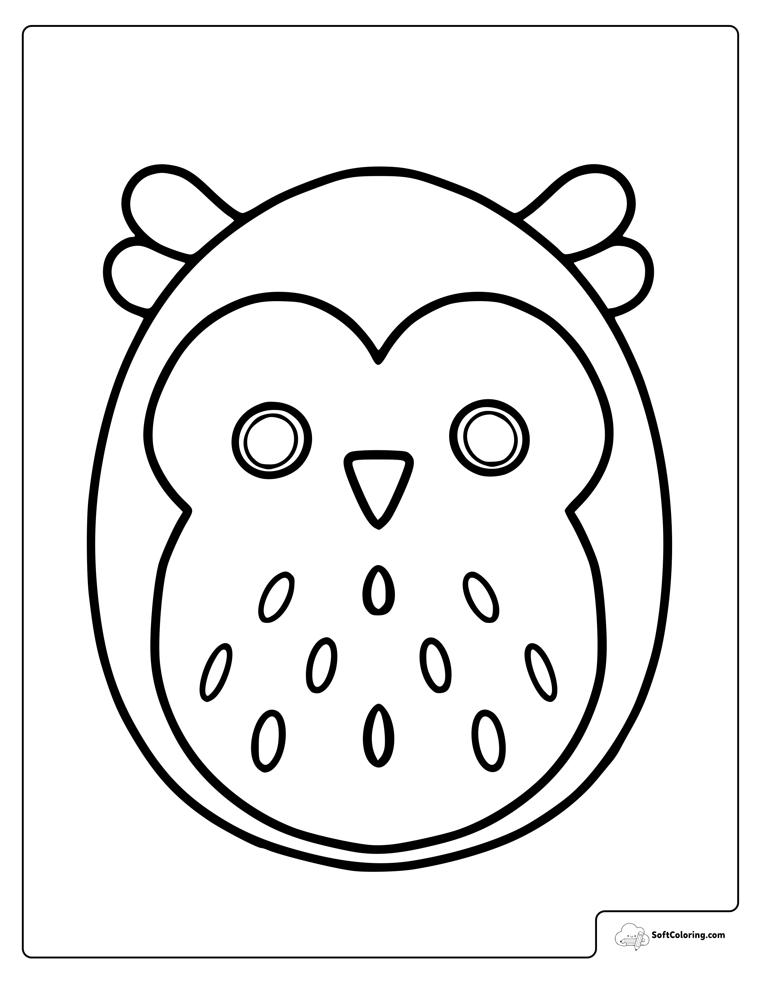 Winston The Owl Squishmallow Coloring Page