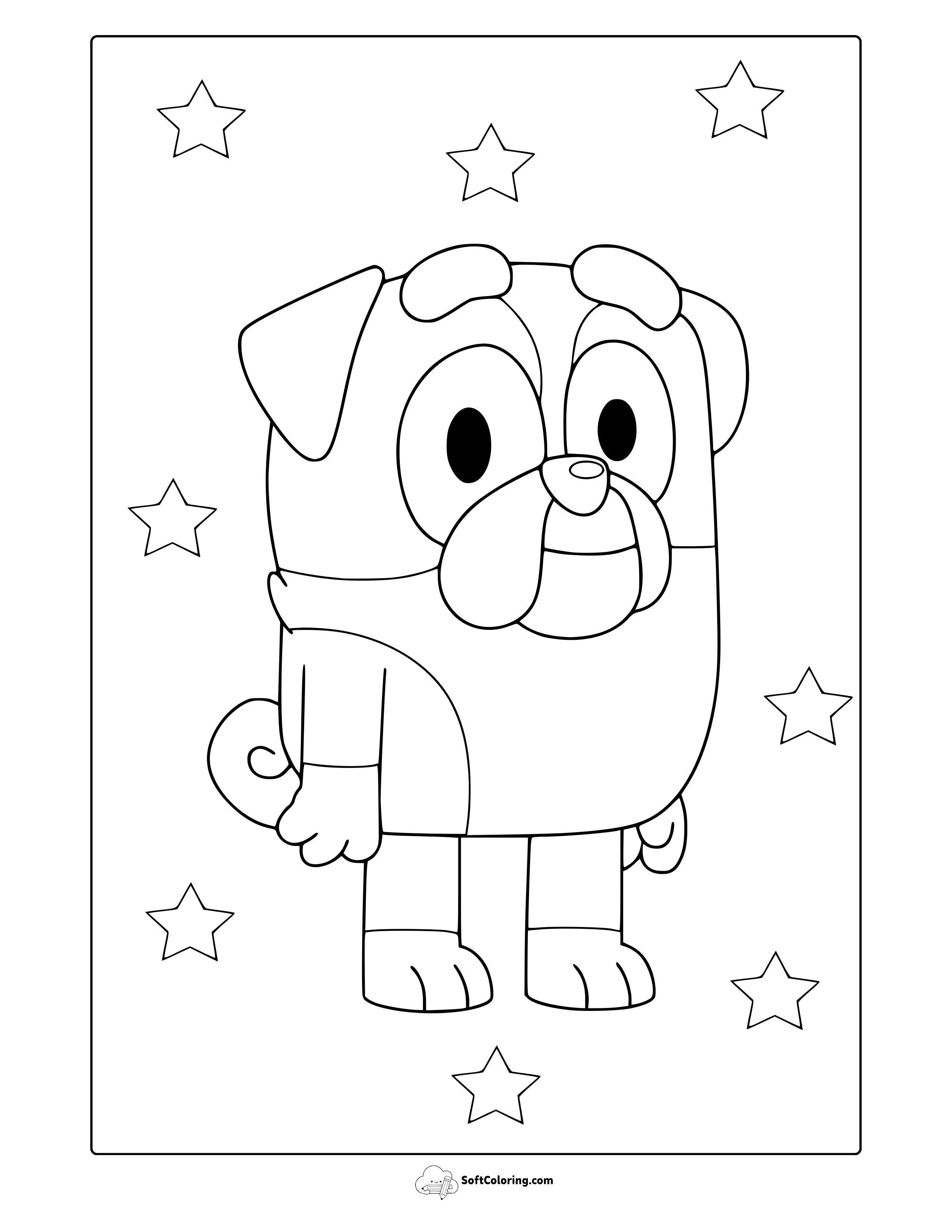 Winton From Bluey Coloring Page