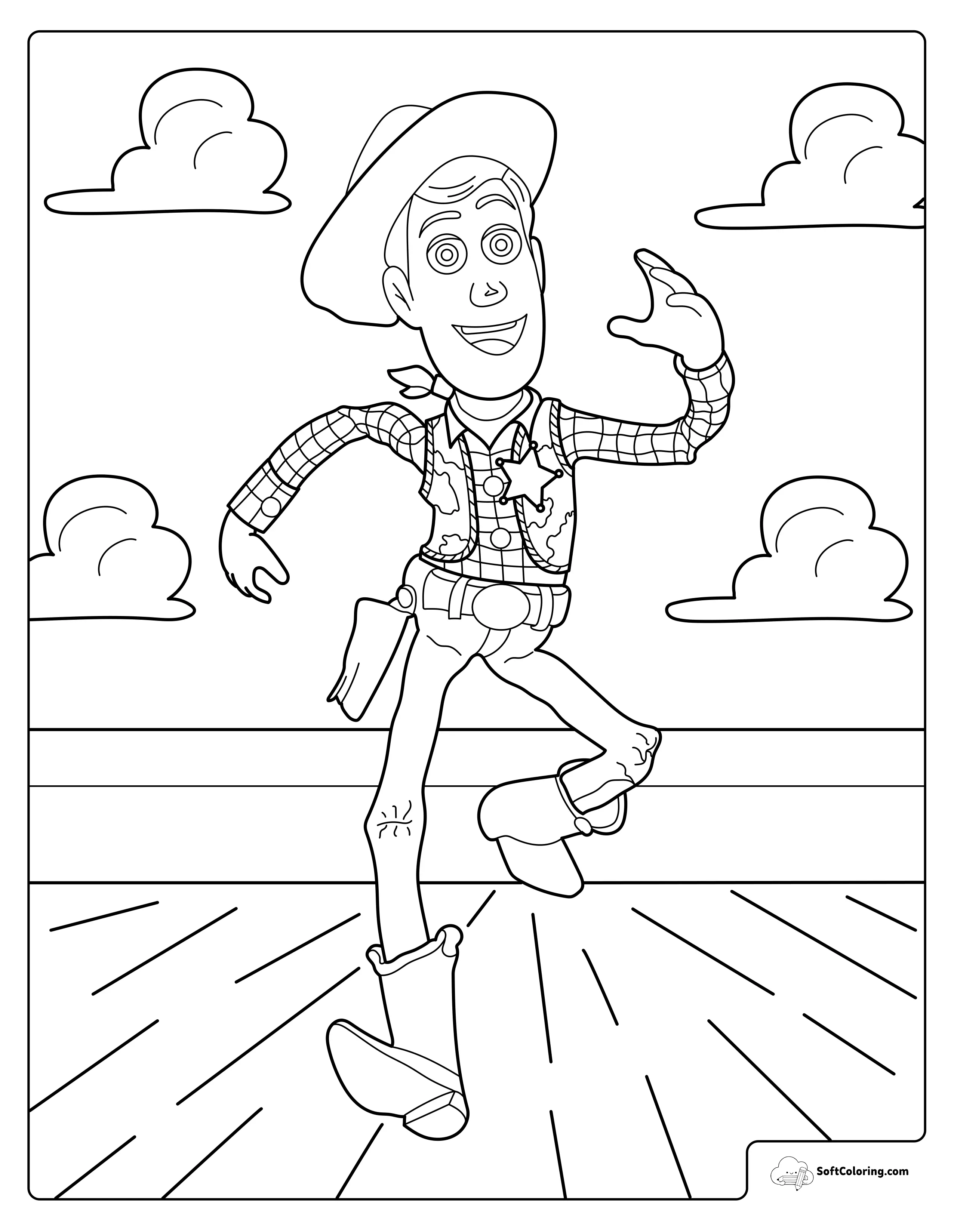 Woody From Toy Story Coloring Page