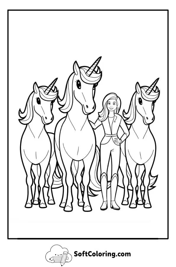 Unicorn Academy Coloring Page