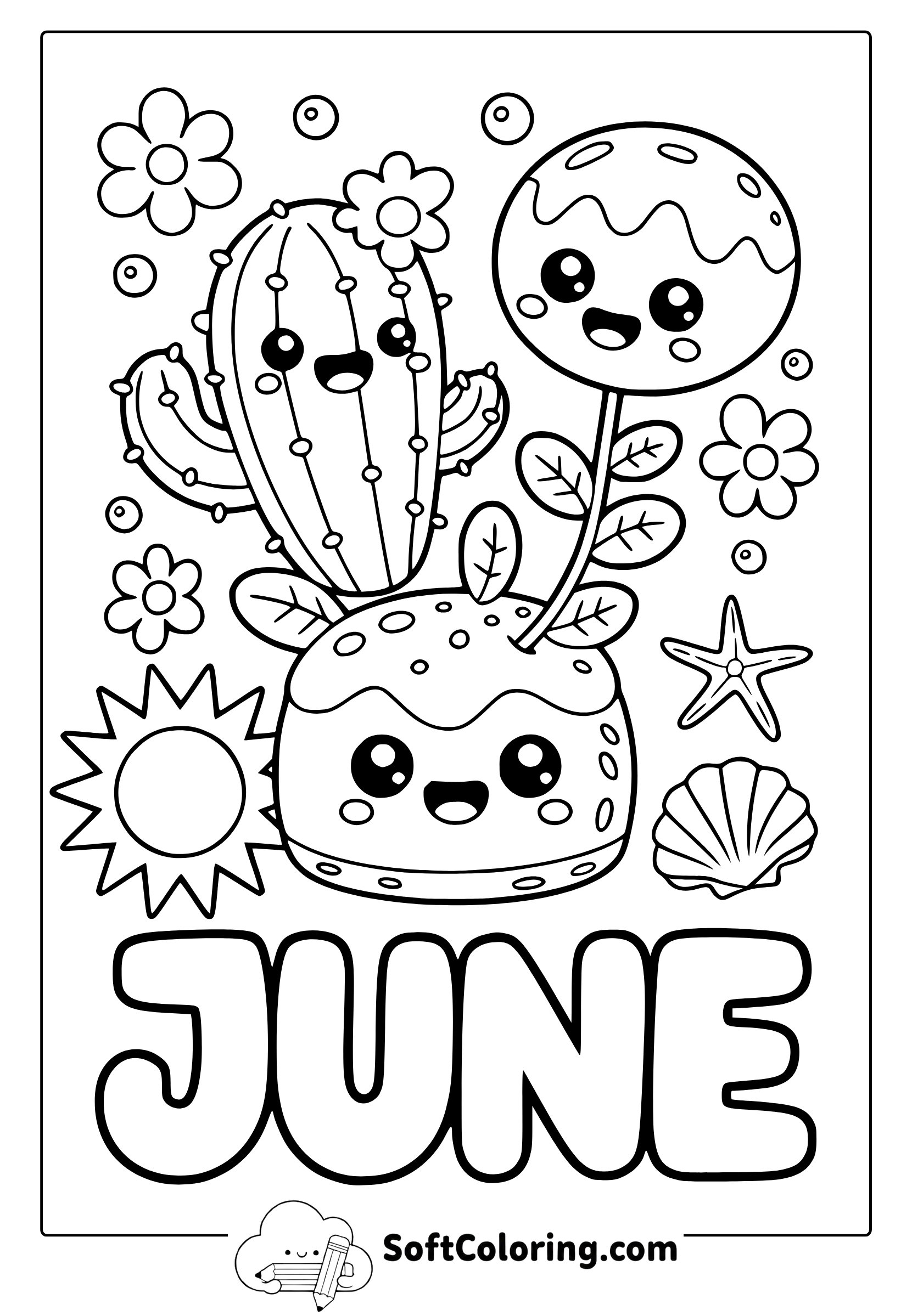 adorable june coloring page