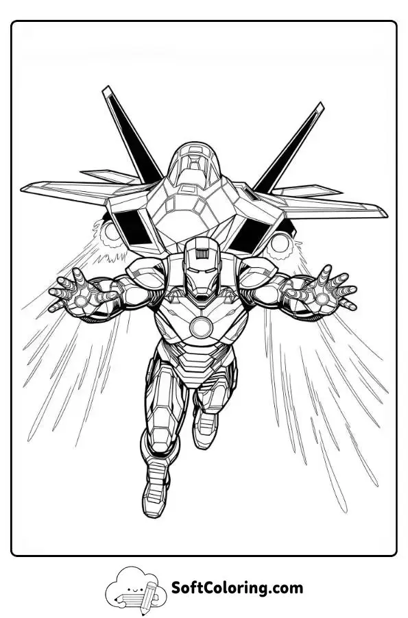 Adult Iron Man Coloring Page