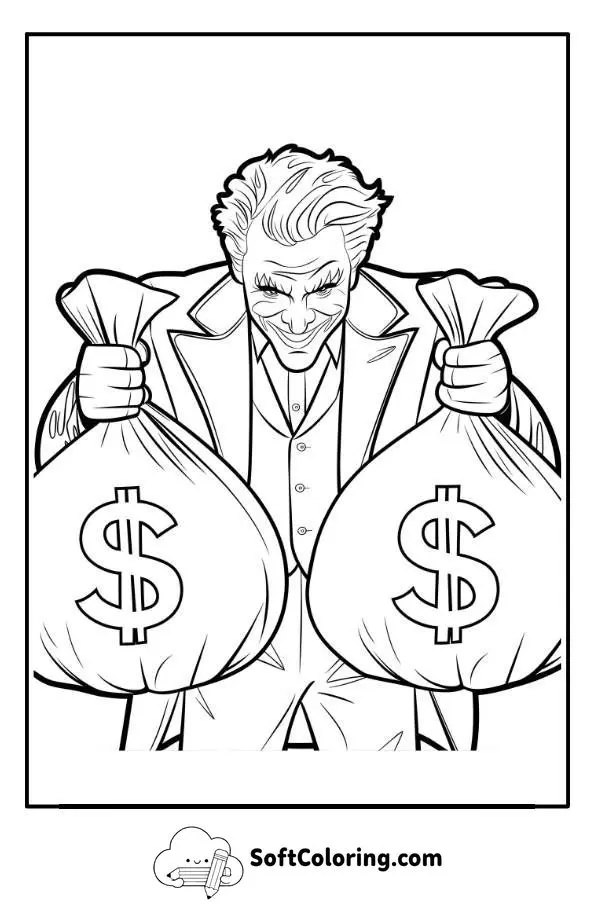Advanced Joker Coloring Page